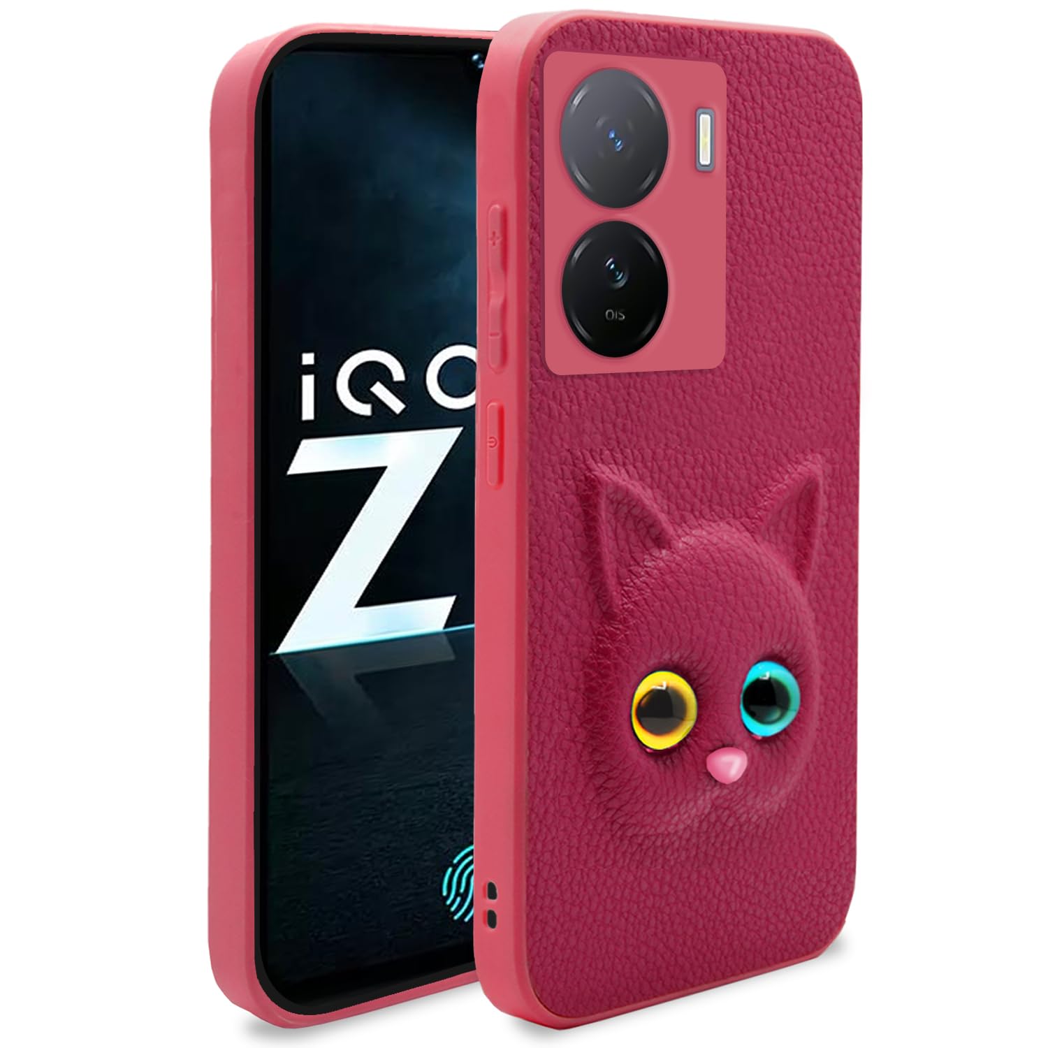 Pikkme pink Cat phone cover for iQOO Z7/Z7s 5G