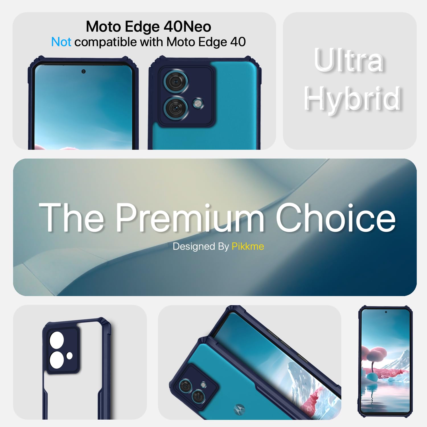 Pikkme blue Hybrid back cover for Moto Edge 40 Neo – photo 3