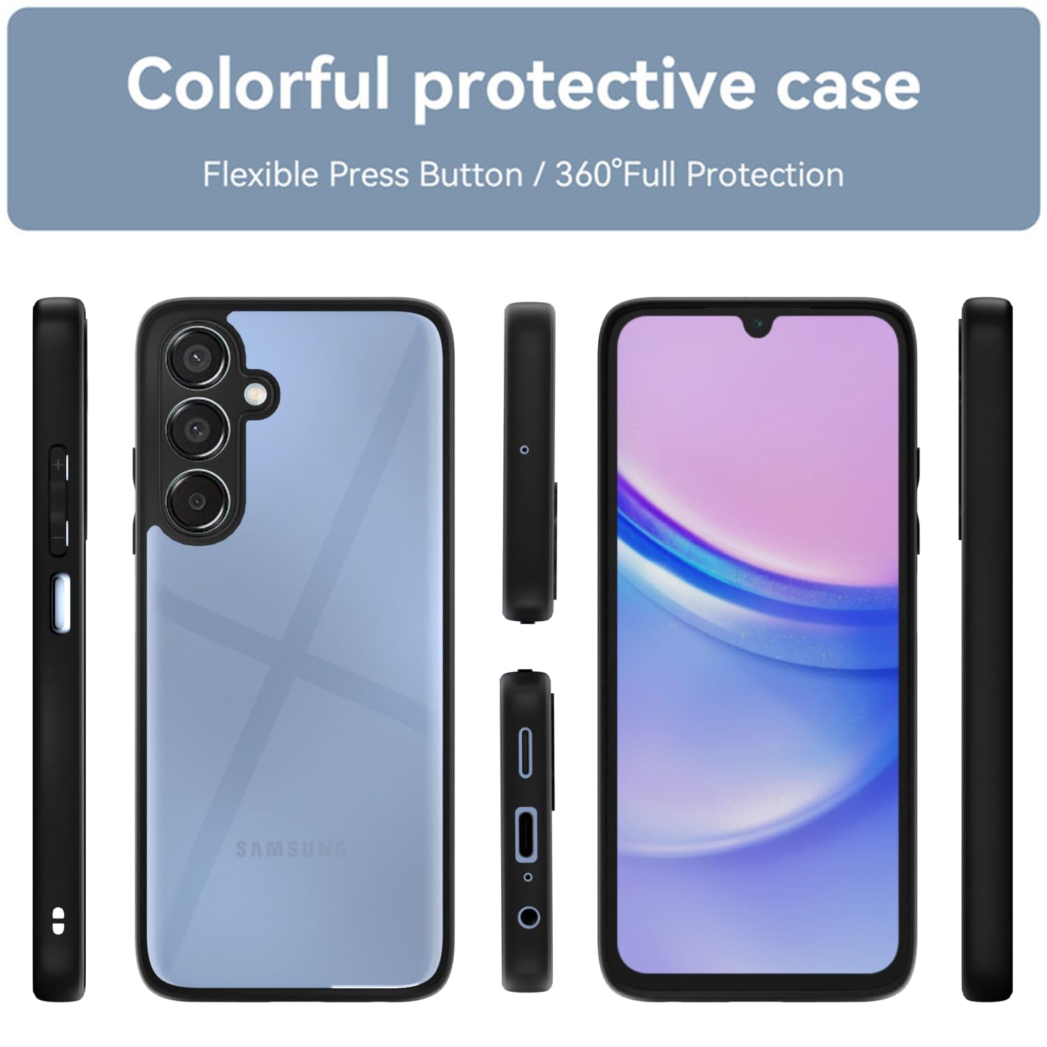 Pikkme Samsung Galaxy A15 5G Eagle 2.0 Back Cover (Black)