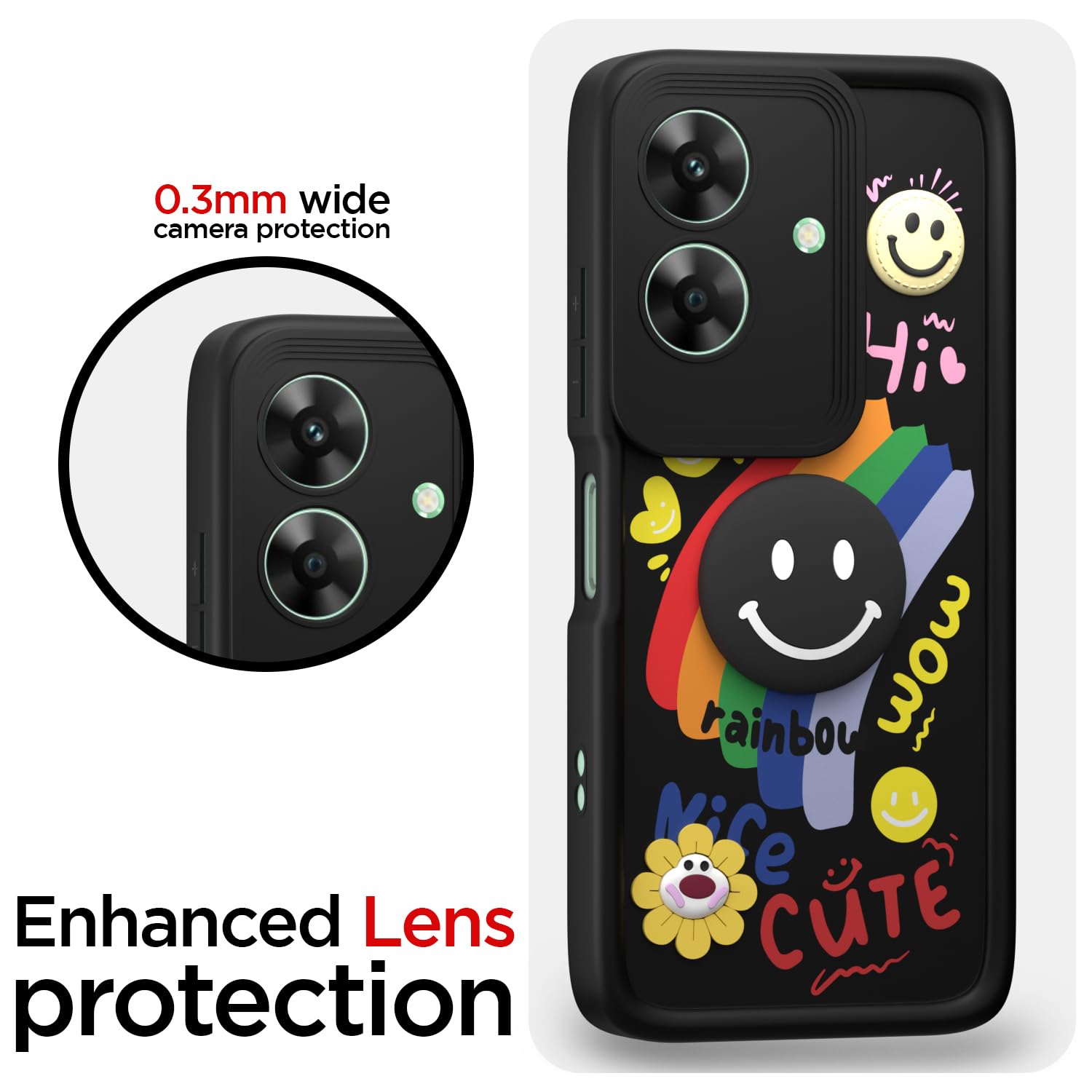 Black mobile cover for Realme Narzo N61/C61 4G – Pikkme – photo 5