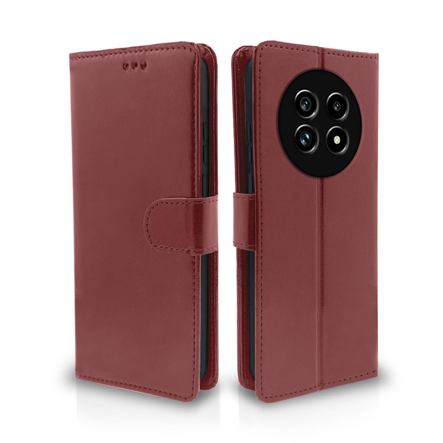 Pikkme Realme 13 Pro 5G Vintage Flip Cover (Brown)