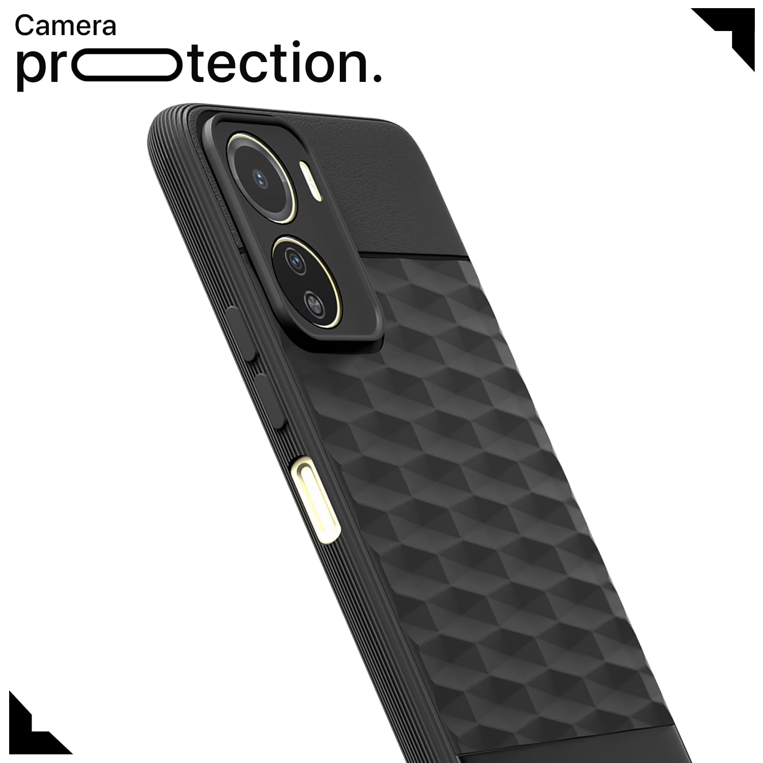 Pikkme Vivo Y16 Gencase Back Cover (Black)