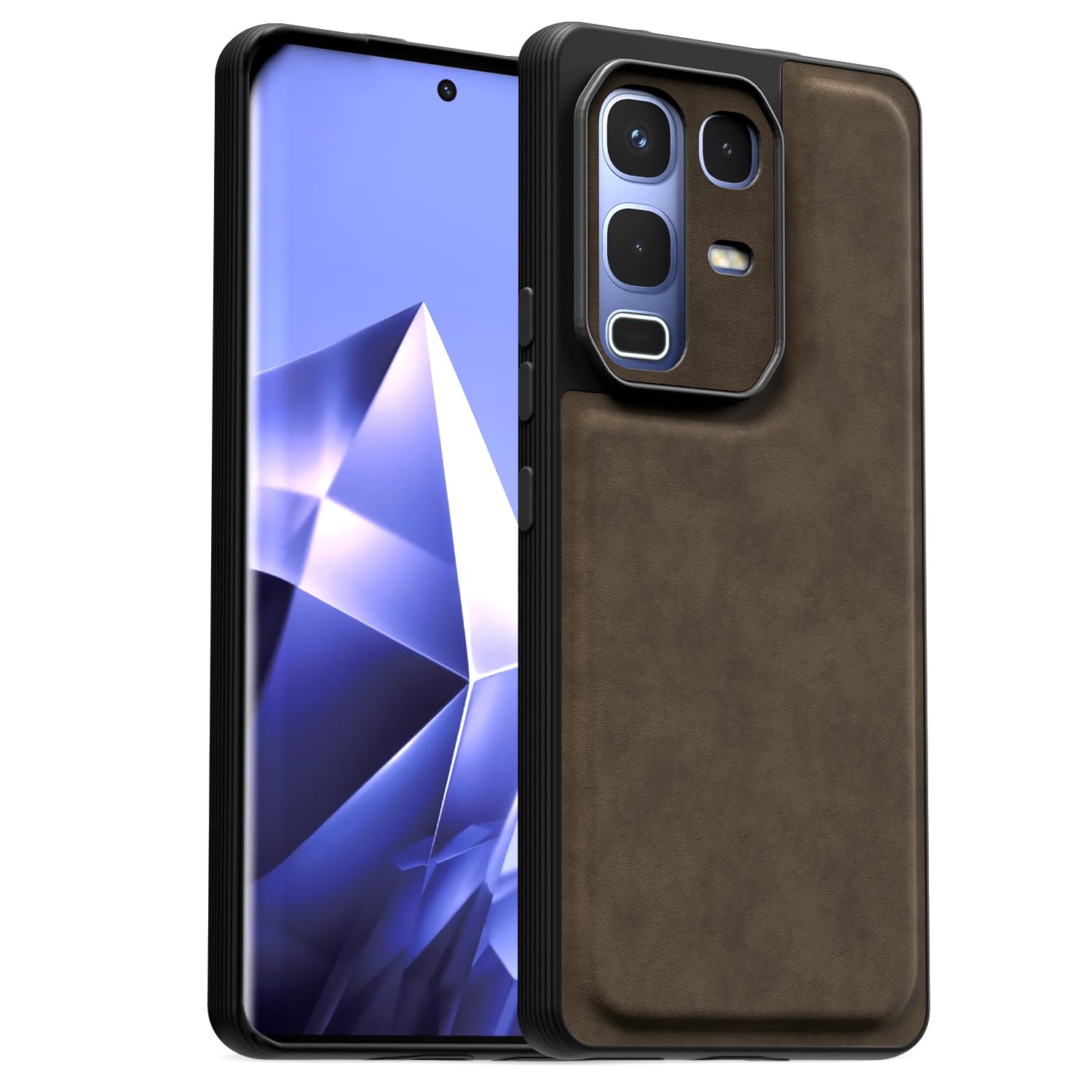 Pikkme coffee Leather back cover for Infinix Note 50s 5G