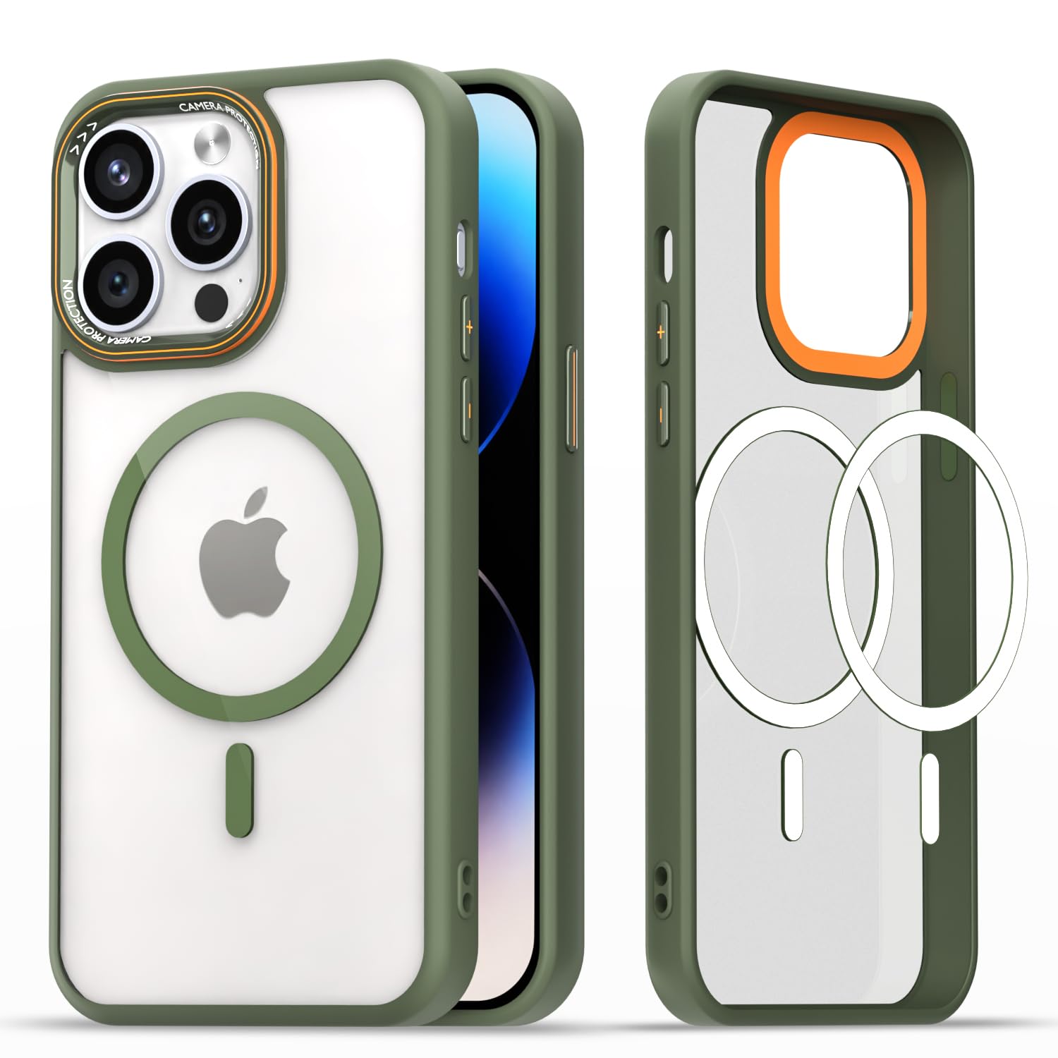 Green mag-safe MagSafe back cover for iPhone 14 Pro – Pikkme