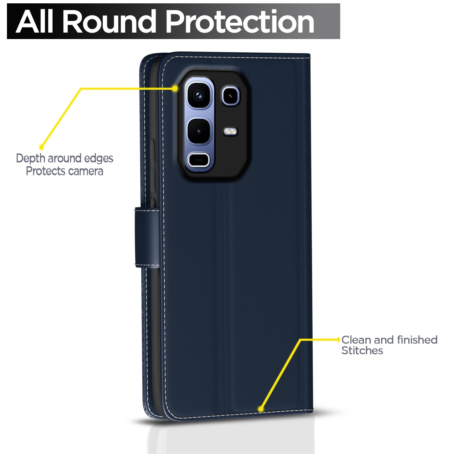 Infinix Note 50s 5G mobile flip cover in blue by Pikkme – photo 4