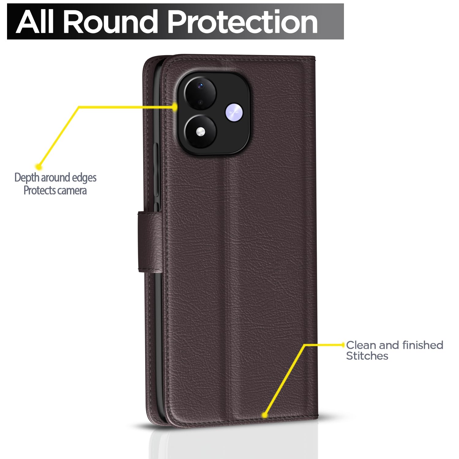 Redmi Note 17 5G Wallet flip cover in coffee by Pikkme – photo 4
