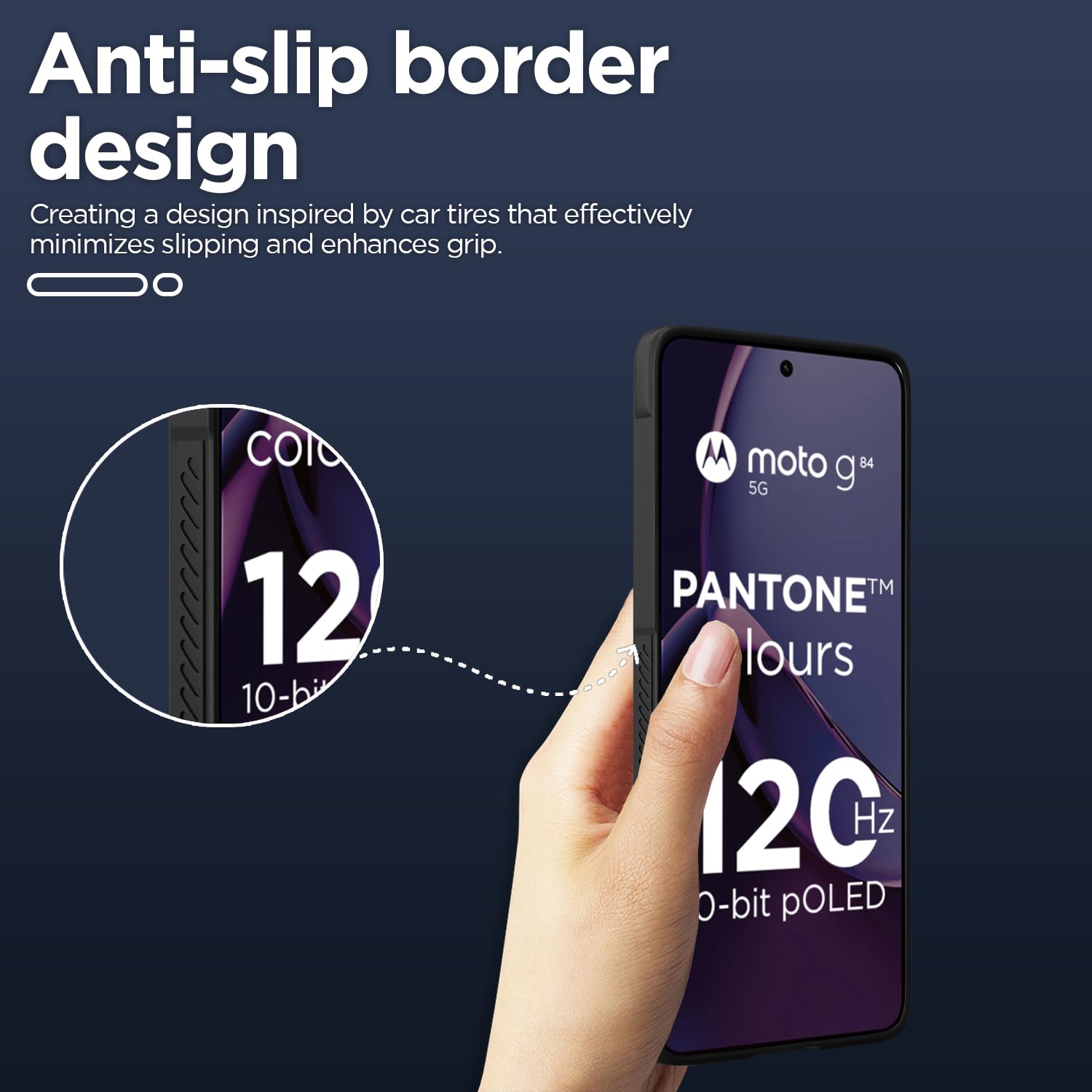 Black mobile back cover for Moto G84 5G – Pikkme – photo 3