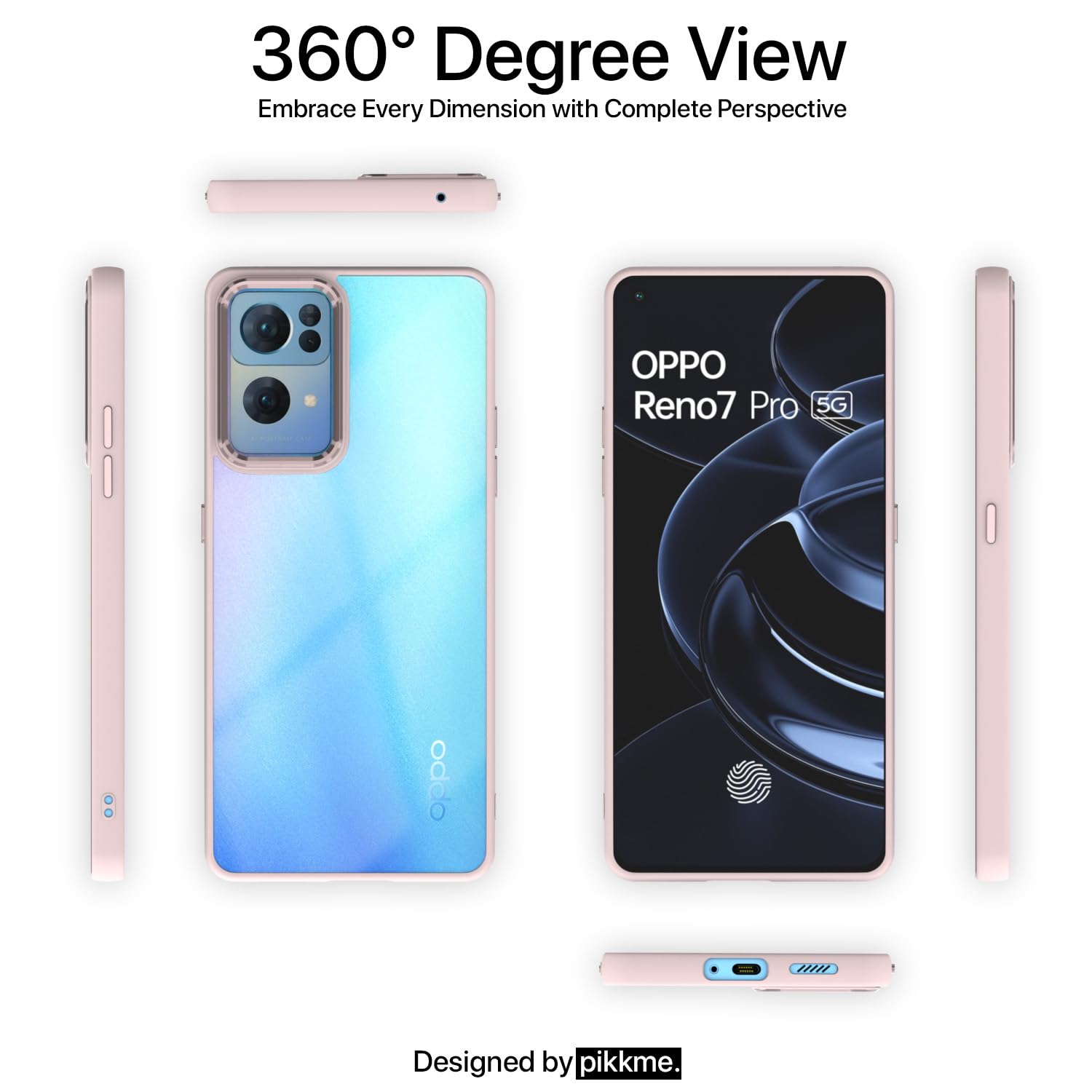Pikkme Oppo Reno 7 Pro Camring Back Cover (Face)