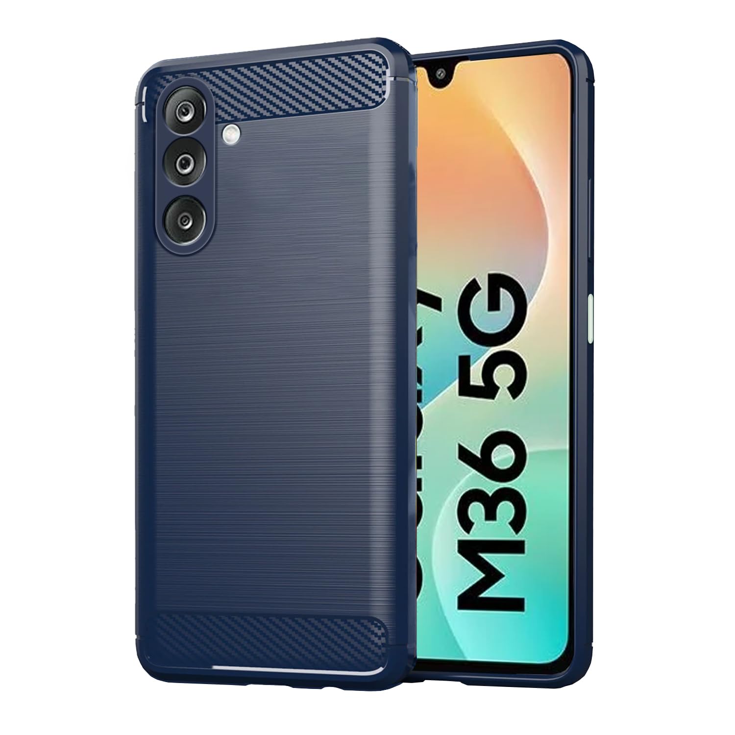 Pikkme blue mobile cover for Samsung M36 5G
