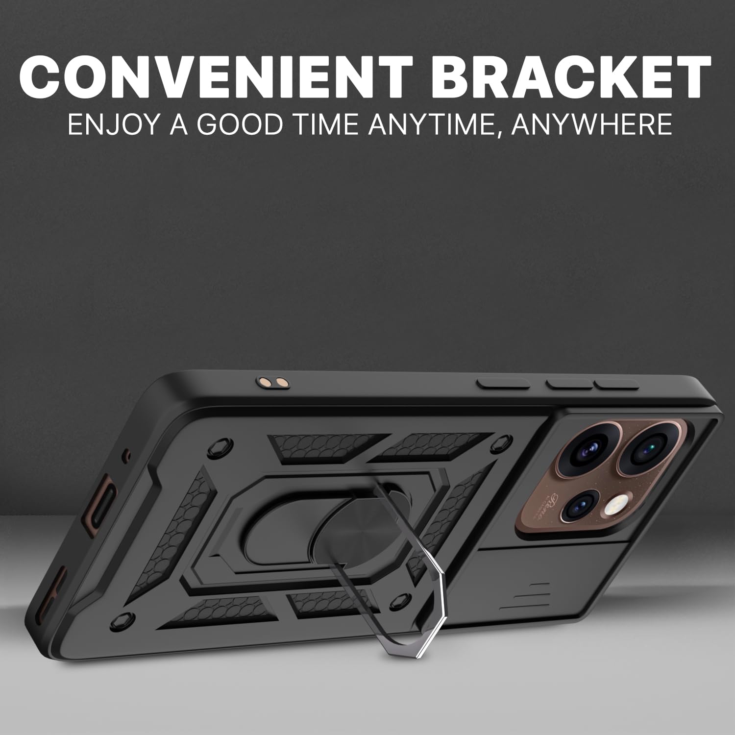 Pikkme black phone cover for Oppo Reno 15C 5G/360 – photo 3