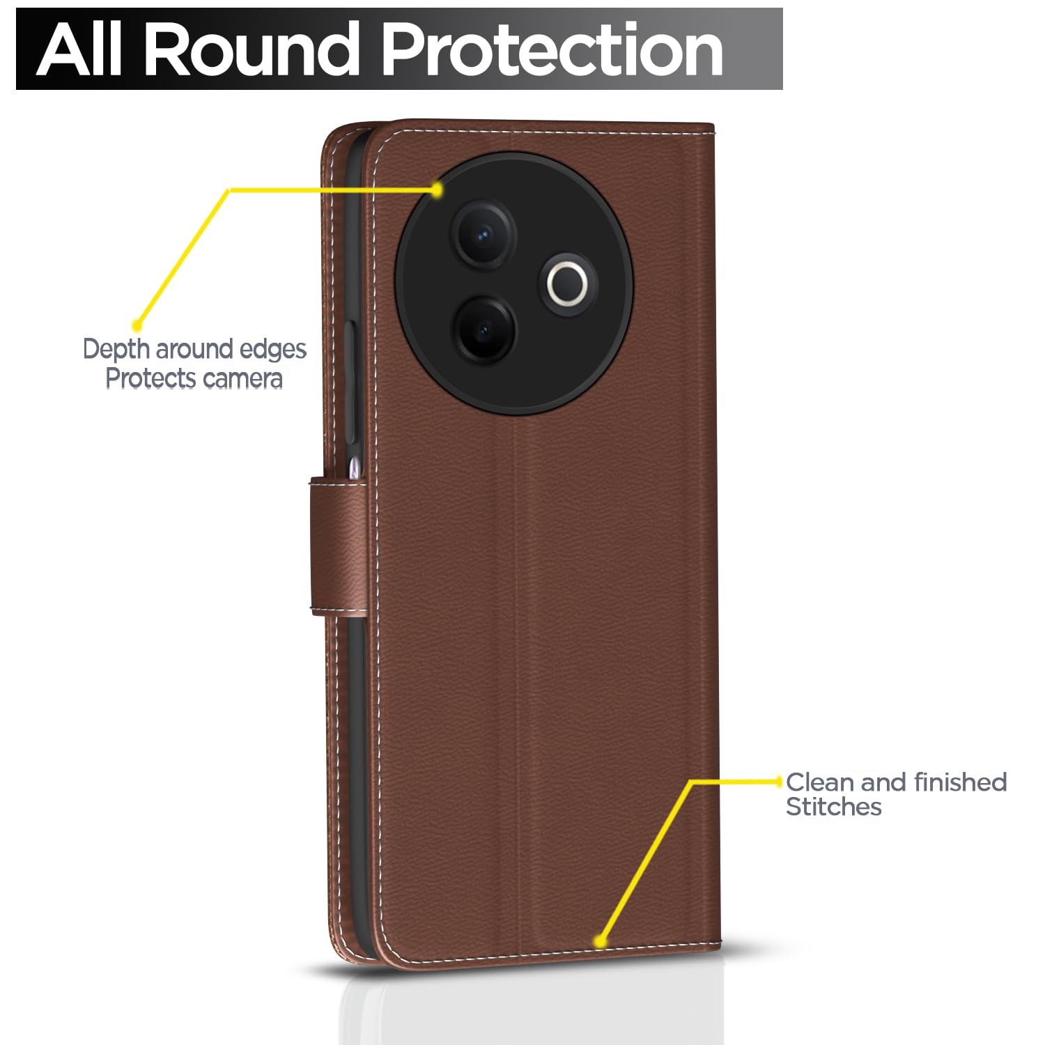 Tan flip case for Vivo Y39 5G – Pikkme – photo 4