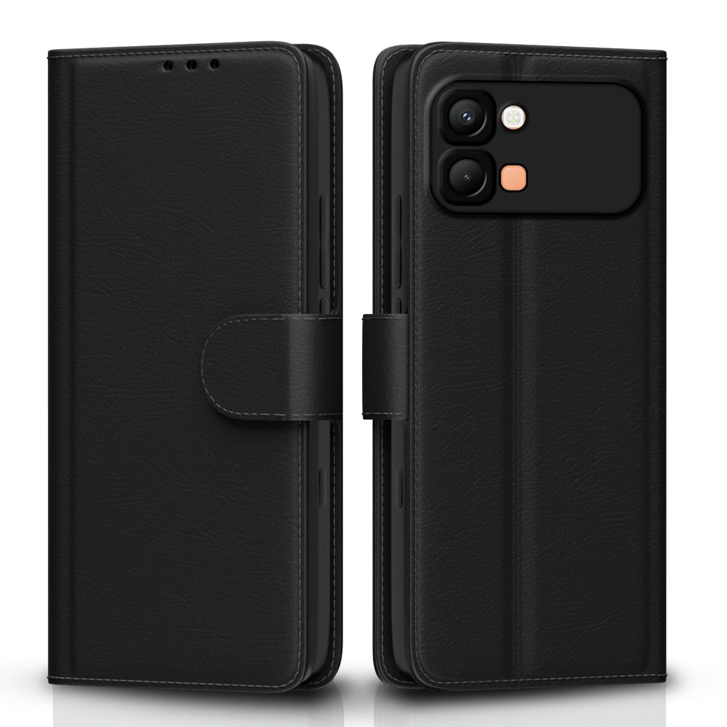 Infinix Note Edge 5G Wallet mobile flip cover in black by Pikkme