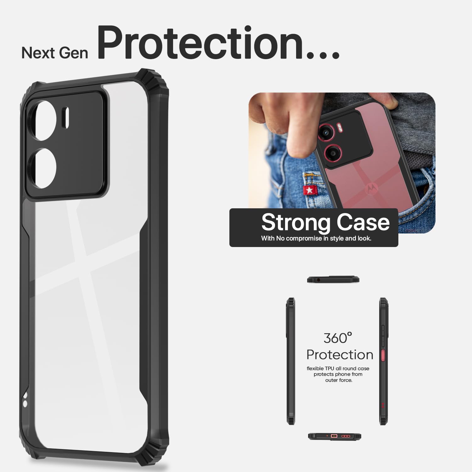 Pikkme black Clear phone cover for Moto G05 – photo 7