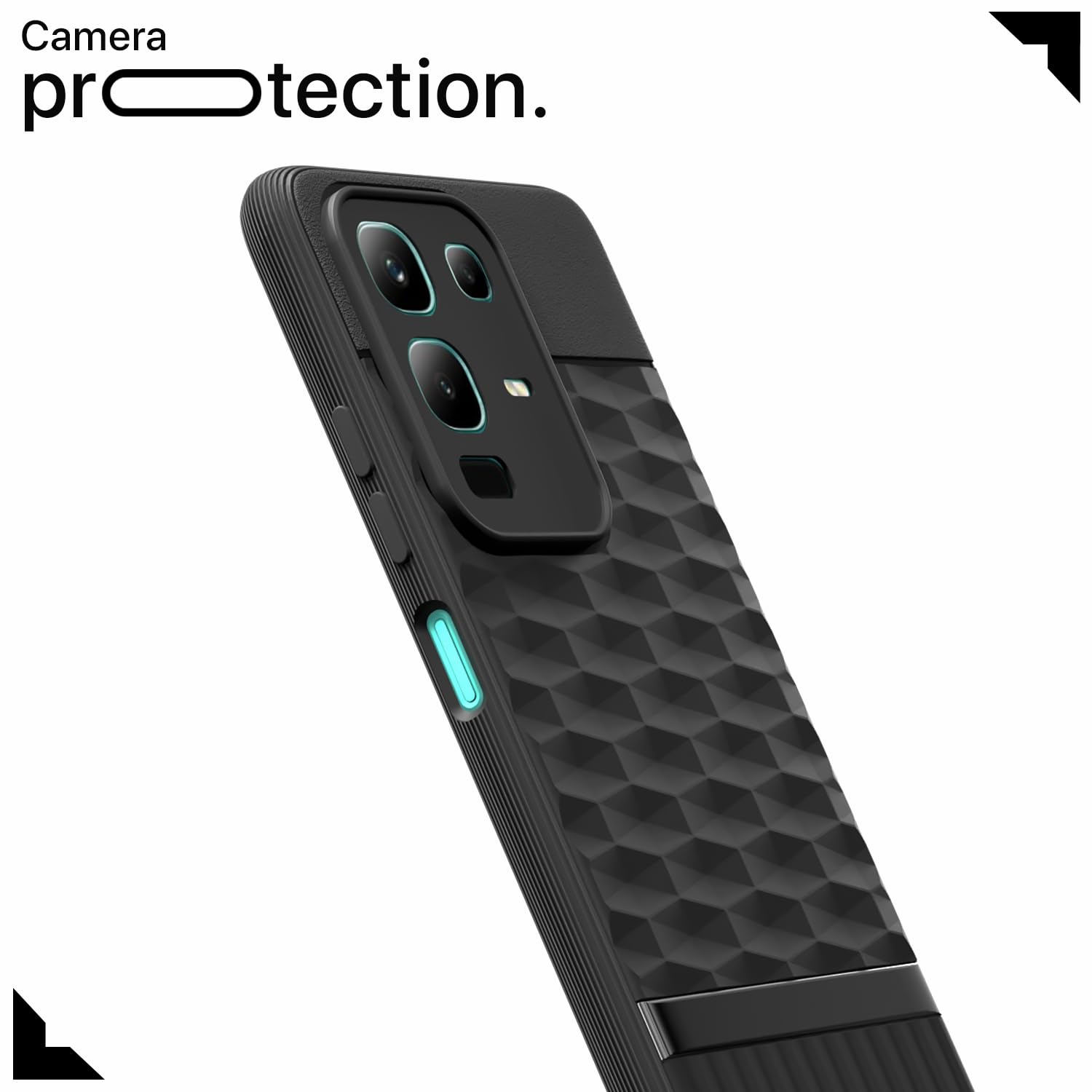 Pikkme Infinix Note 50x 5G Shockproof Soft Flexible Gencase Back cover (Black)