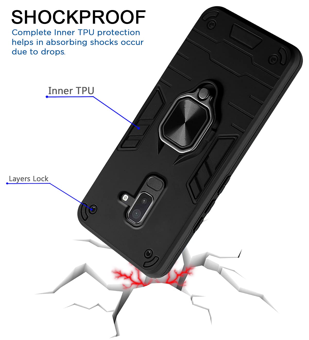 Pikkme Samsung J8, Samsung A6 Plus black back cover – photo 4