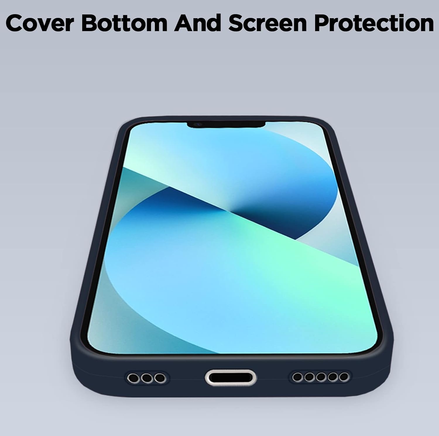 Pikkme iPhone 13 Mini Super Soft Silicone Back Cover (Dark Blue)
