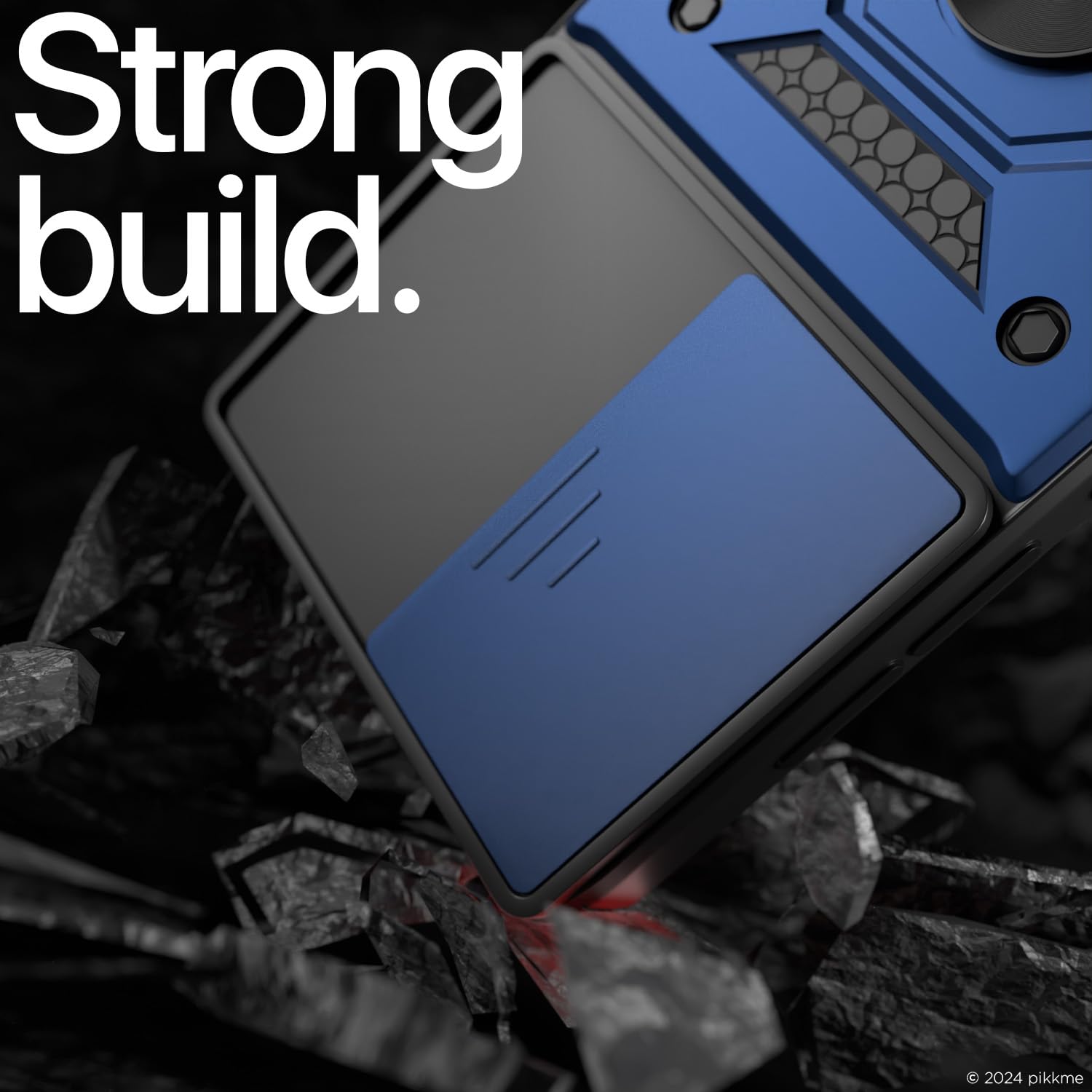 Pikkme Oppo Reno 12 5G D10 Camera Shield blue back cover – photo 6