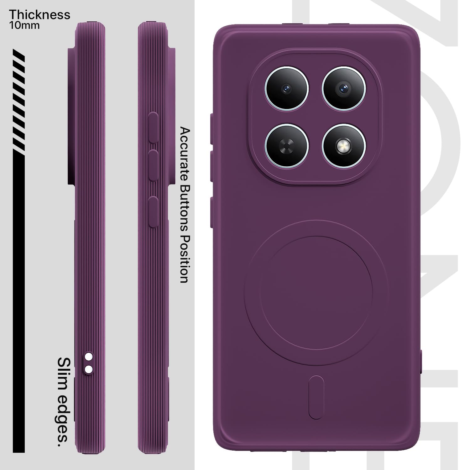 Redmi Note 15 5G MagSafe mobile cover in purple by Pikkme – photo 3