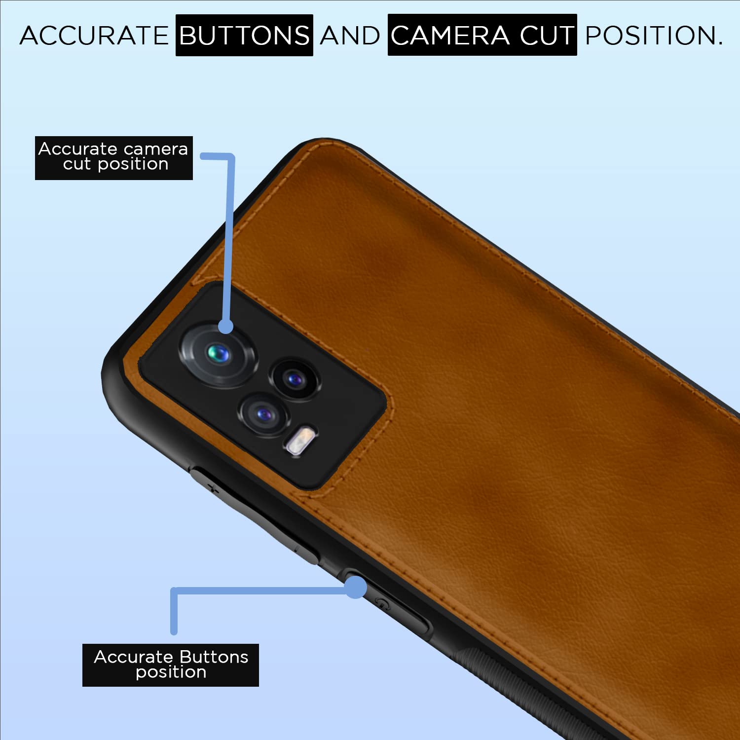 Pikkme Vivo V20 Leatherback Back Case | Brown
