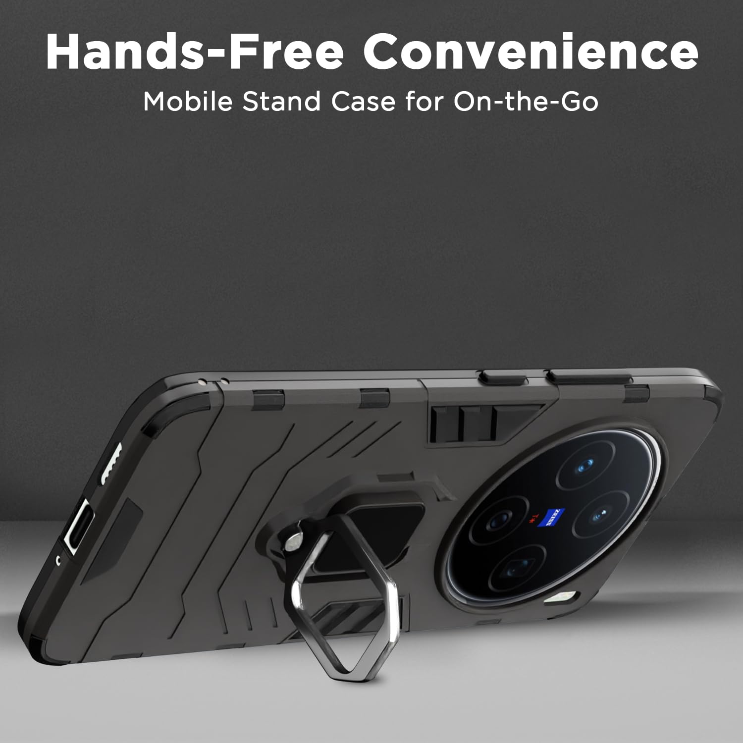 Pikkme Vivo X200 5G D5 Tough Armor Bumper Cover (Black)