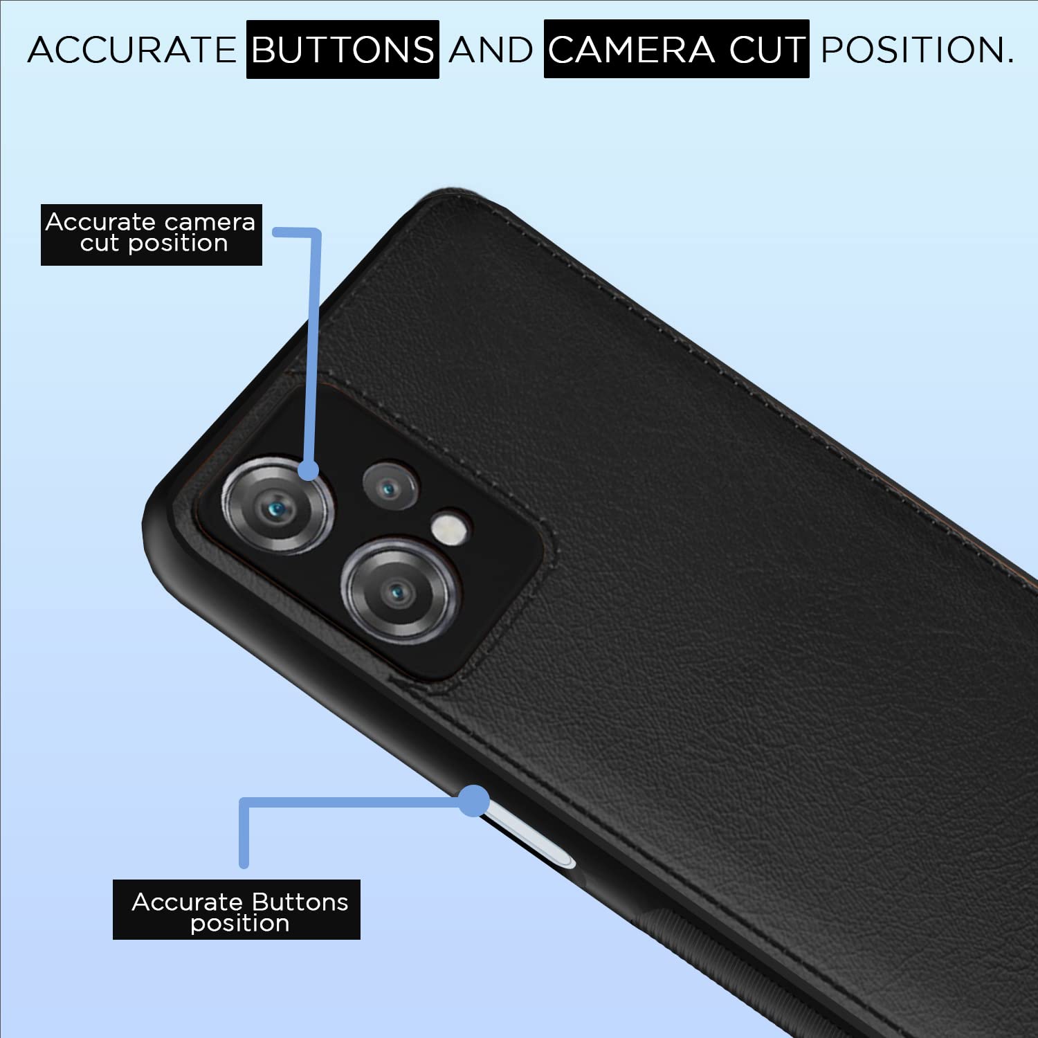 Pikkme Oneplus Nord Ce 2 Lite 5G Leather Back Case | Black