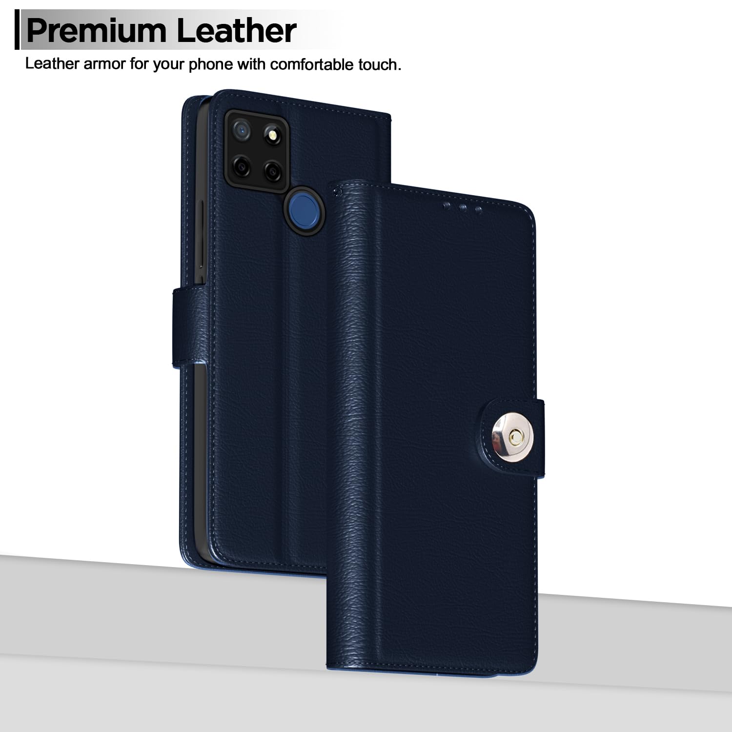Blue Button flip cover for Realme C12/Narzo 20/Narzo 30A/C25 – Pikkme – photo 2