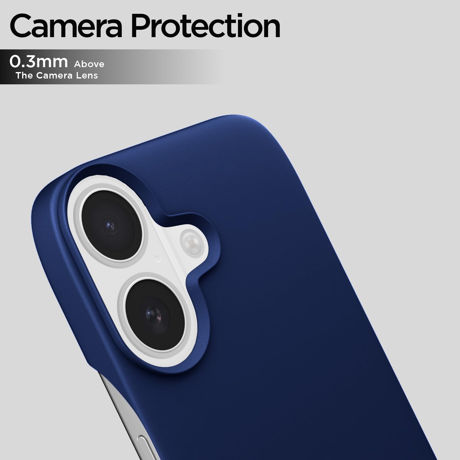 Pikkme iPhone 16 SideCut Back Cover (Blue)