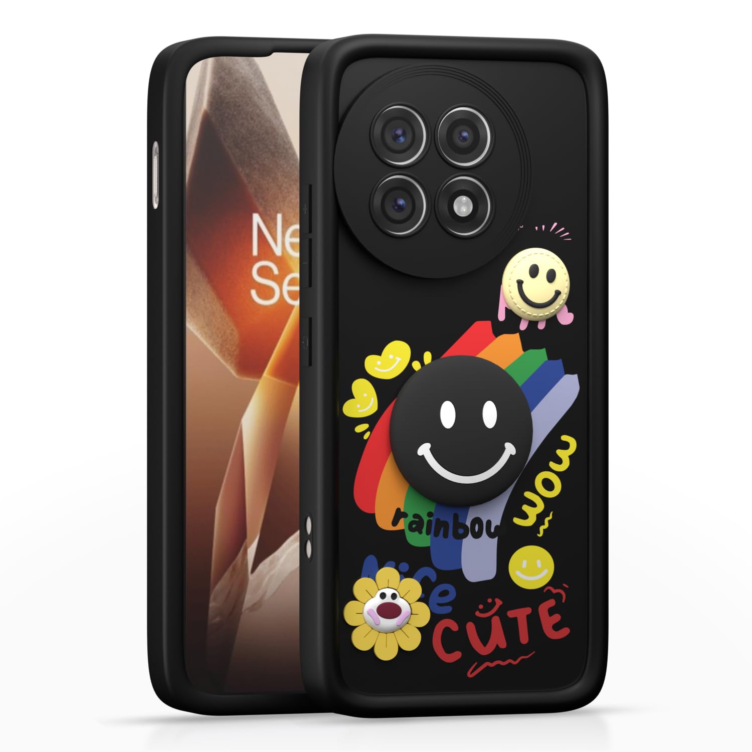 OnePlus 13R 5G back cover in black by Pikkme