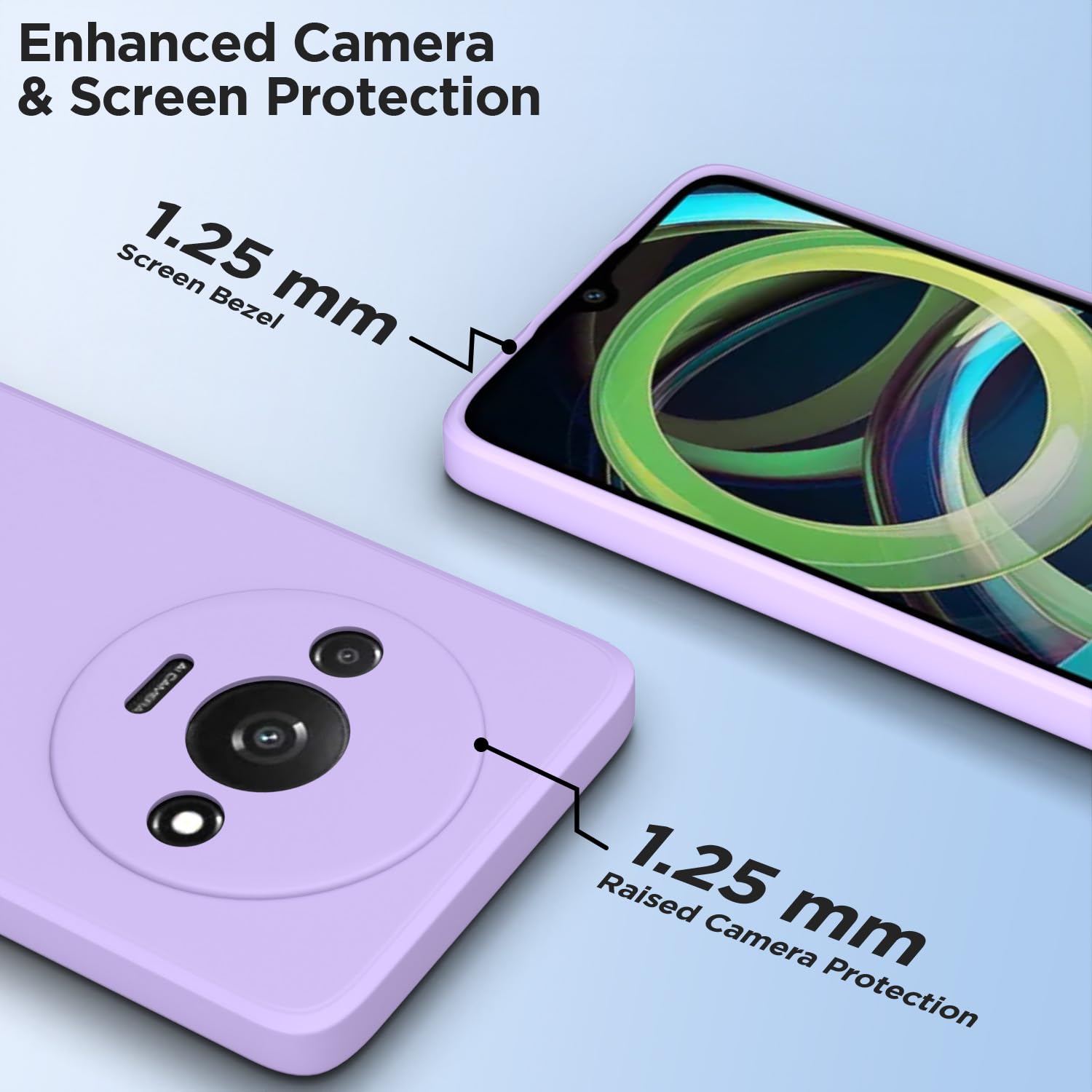 Pikkme Redmi A3 (2024) / Redmi A3x / Poco C61 Liquid Silicone Back Cover | Purple