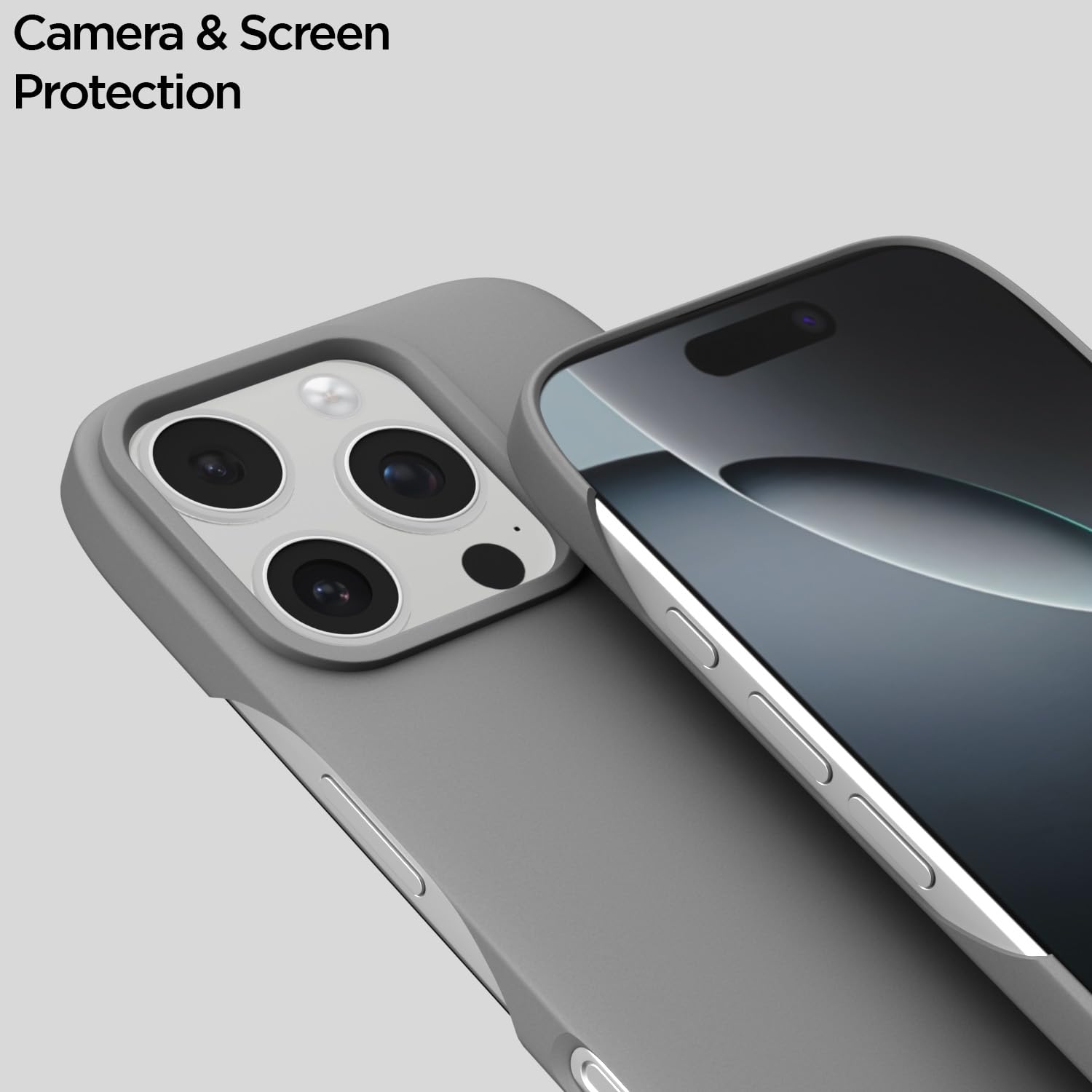 Pikkme iPhone 16 Pro SideCut Back Cover (Grey)