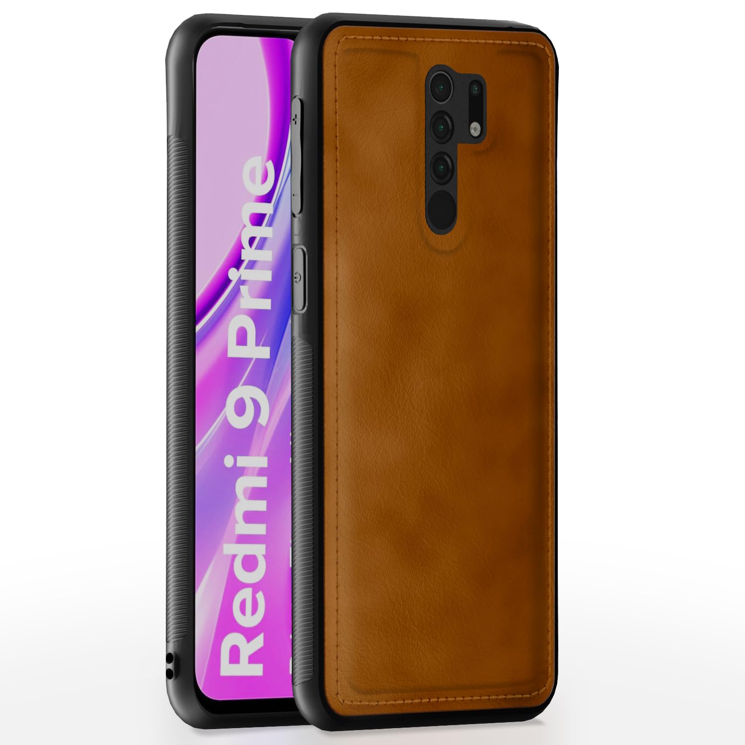 Pikkme Redmi 9 Prime/Poco M2 Leather brown back cover