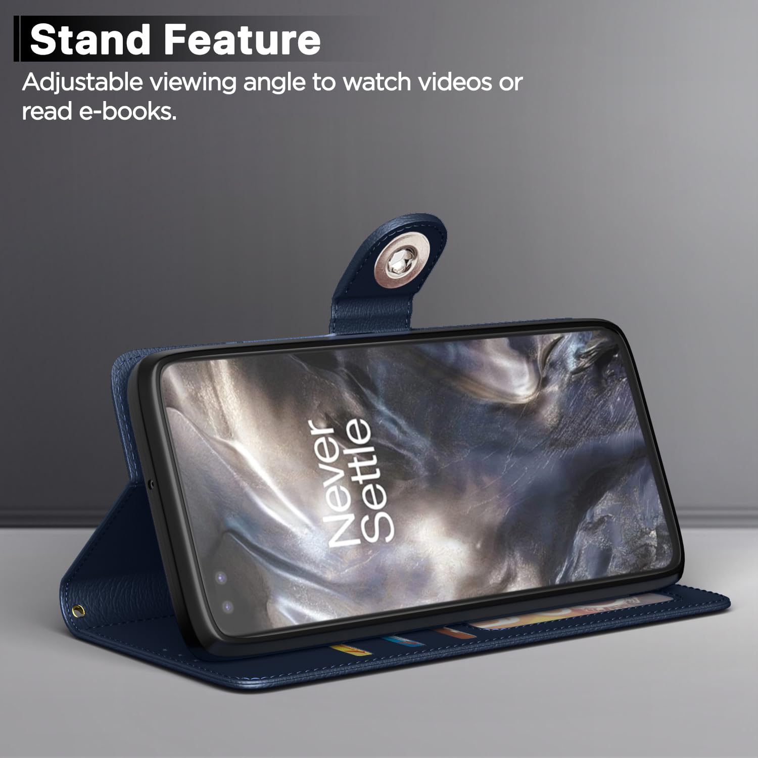 OnePlus Nord (2020) flip case in blue by Pikkme – photo 3