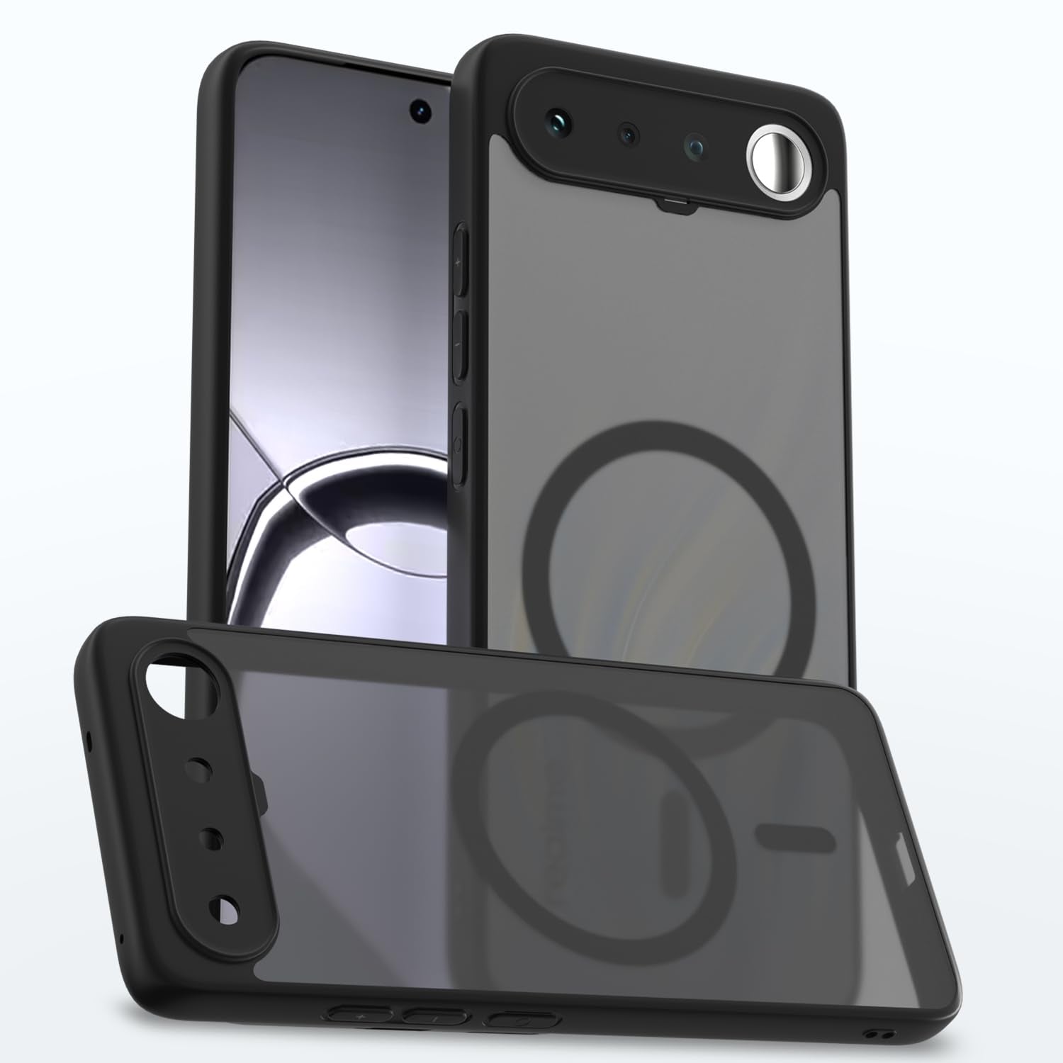 Black smoke mag-safe MagSafe mobile back cover for Realme 16 5G – Pikkme