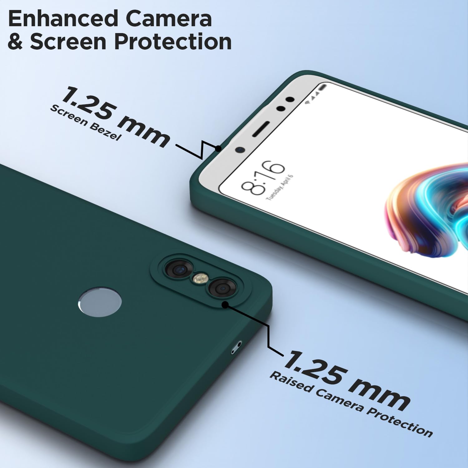 Pikkme Redmi Note 5 Pro Liquid Silicone Back Cover | Green