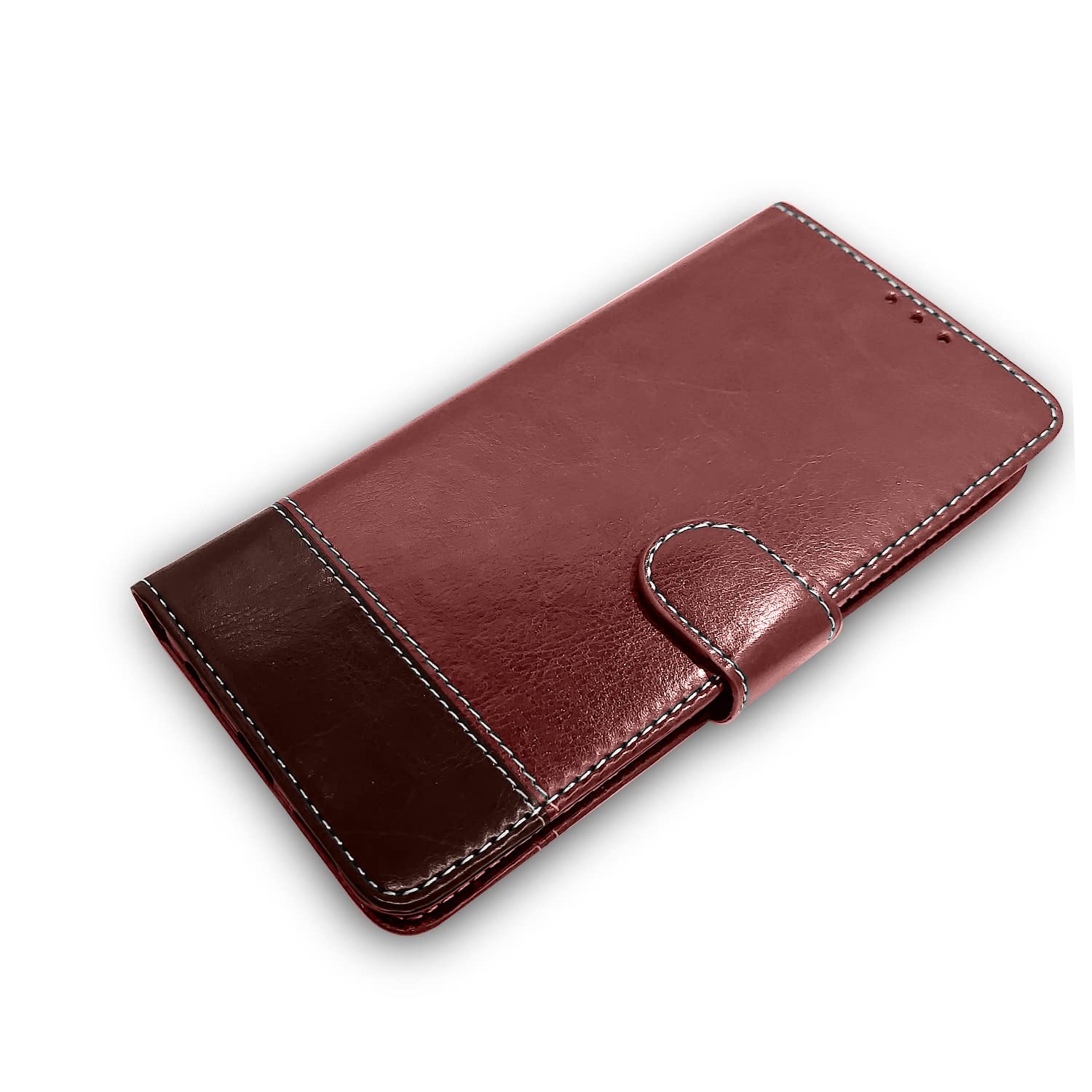 Pikkme Mi Poco F4 5G Contrast Flip Cover (Brown & Coffee)