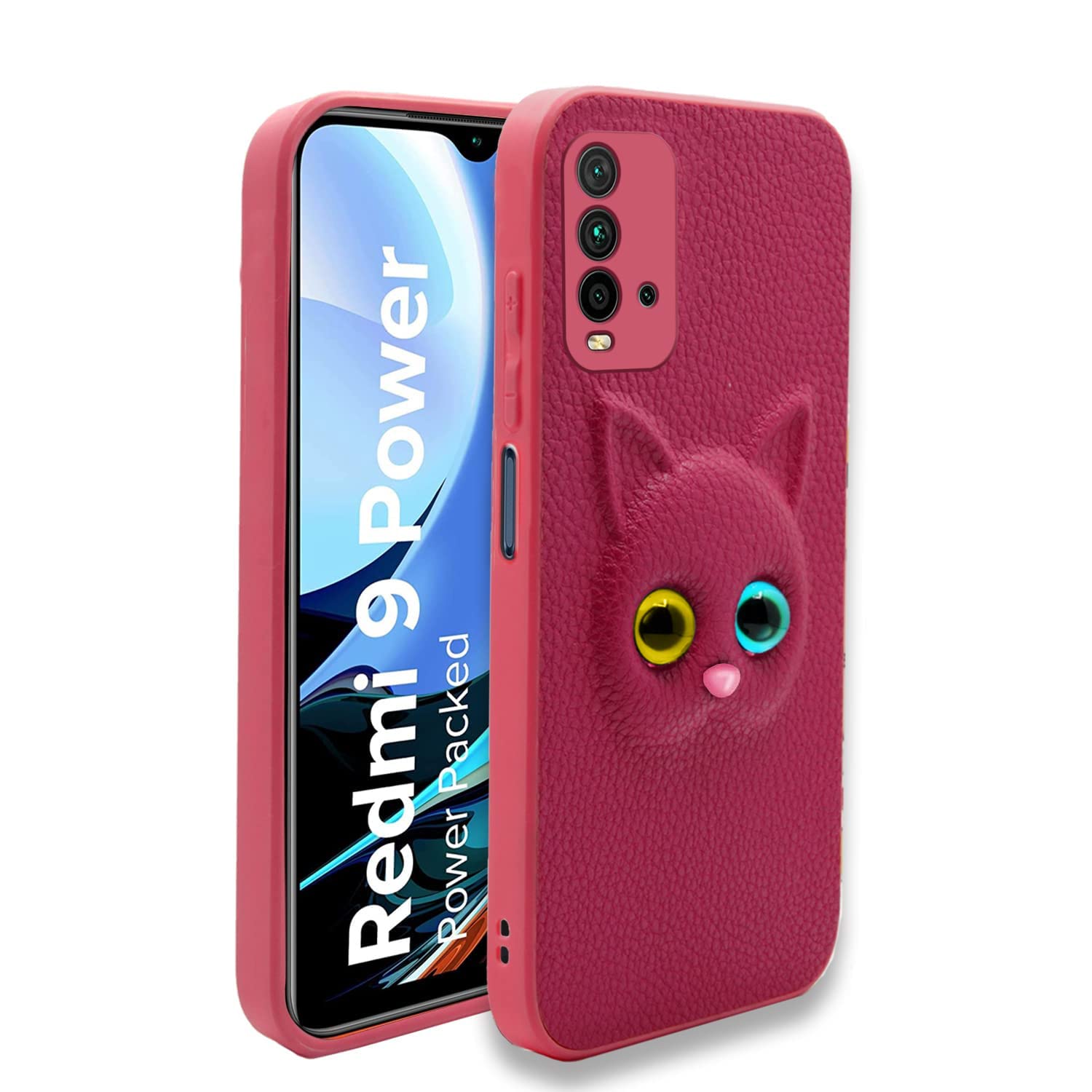 Mi Redmi 9 Power Kitty Back Cover -Pink