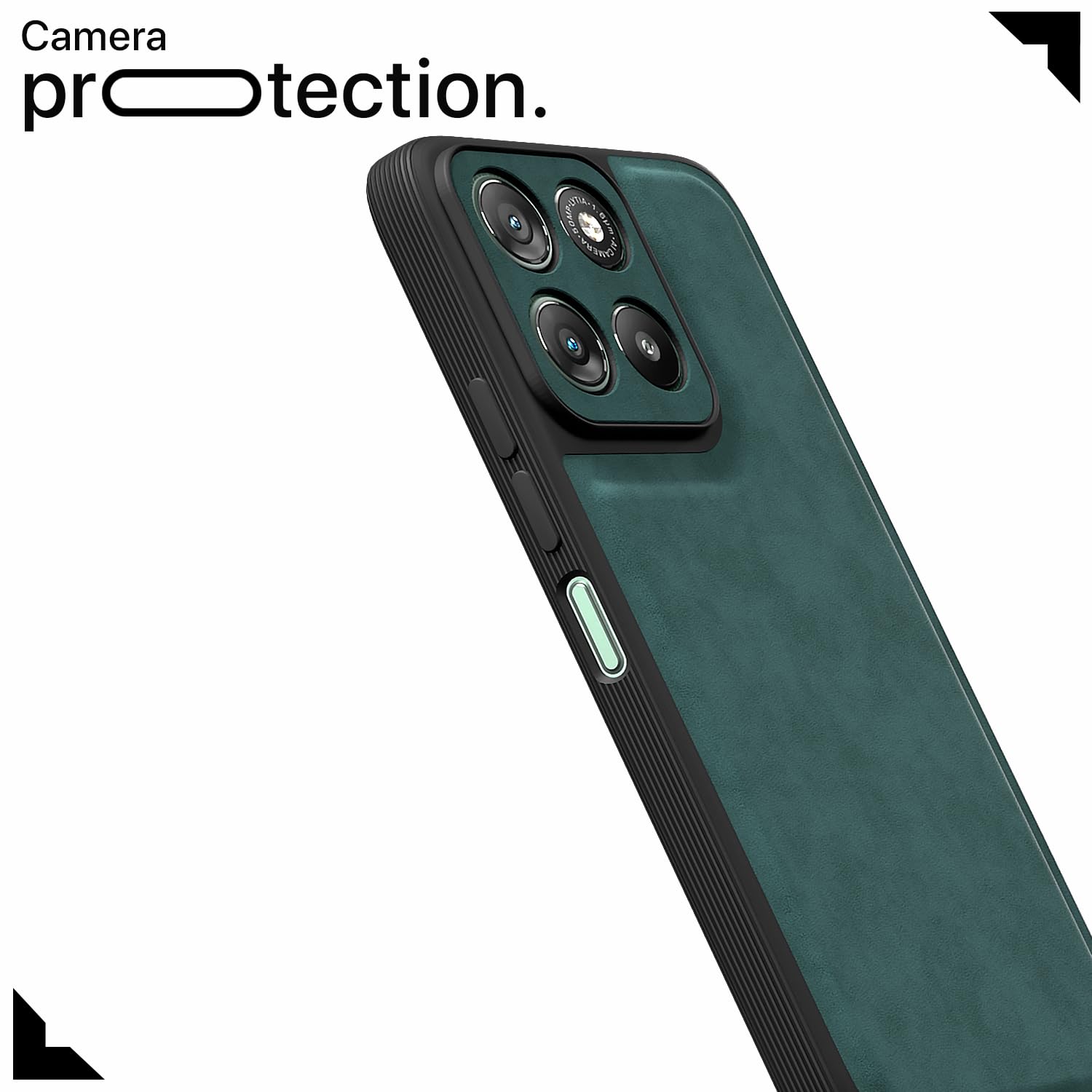 Pikkme Moto G67 Power/G57 Power 5G Leather green phone cover – photo 5