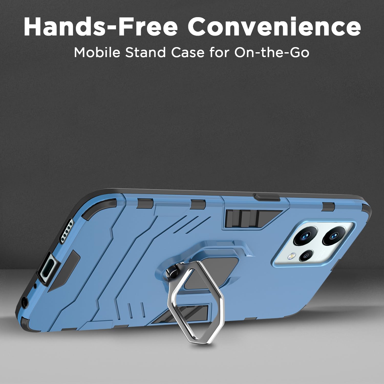 Pikkme Realme 9 4G / Realme 9 Pro Plus 5G D5 Tough Armor Back Cover | Blue