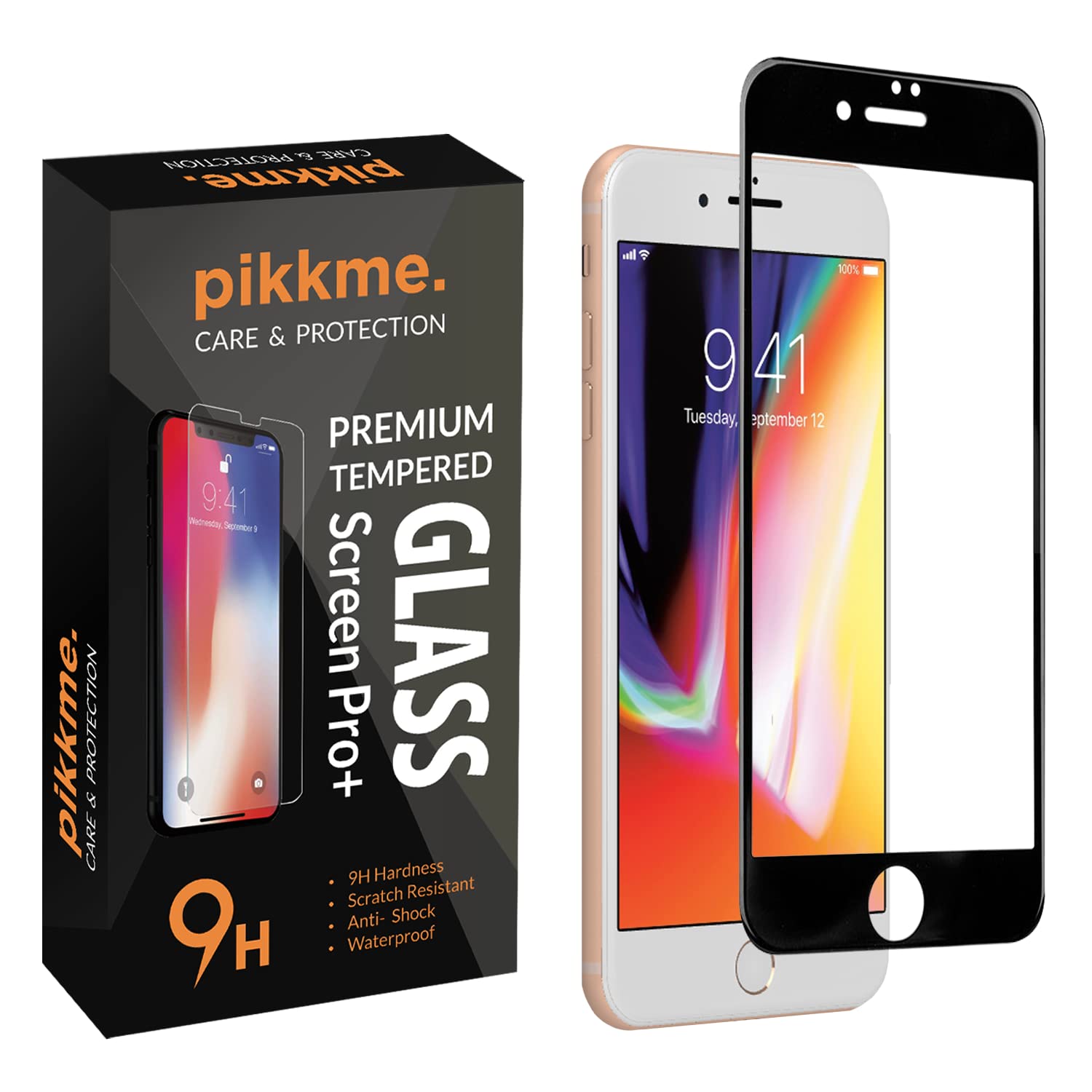 Pikkme iPhone 6 Plus / 7 Plus / 8 Plus Tempered Glass