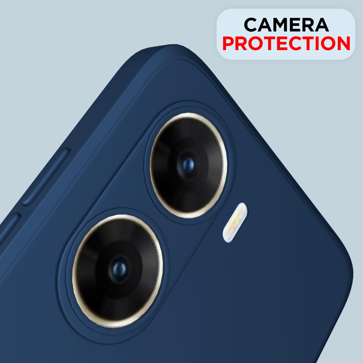 Pikkme Vivo V29e 5G Soft Matte Silicone Shockproof Case (Blue)