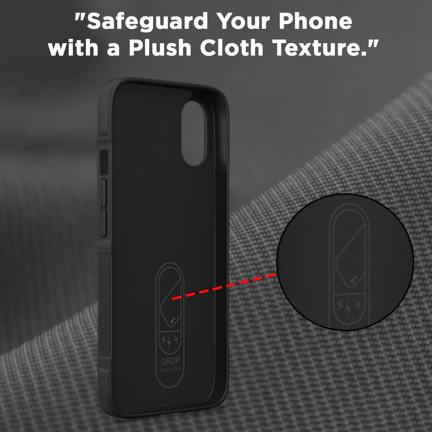 Pikkme iPhone X/Xs ZigZag Soft matte Liquid Silicone Back Cover (Black)