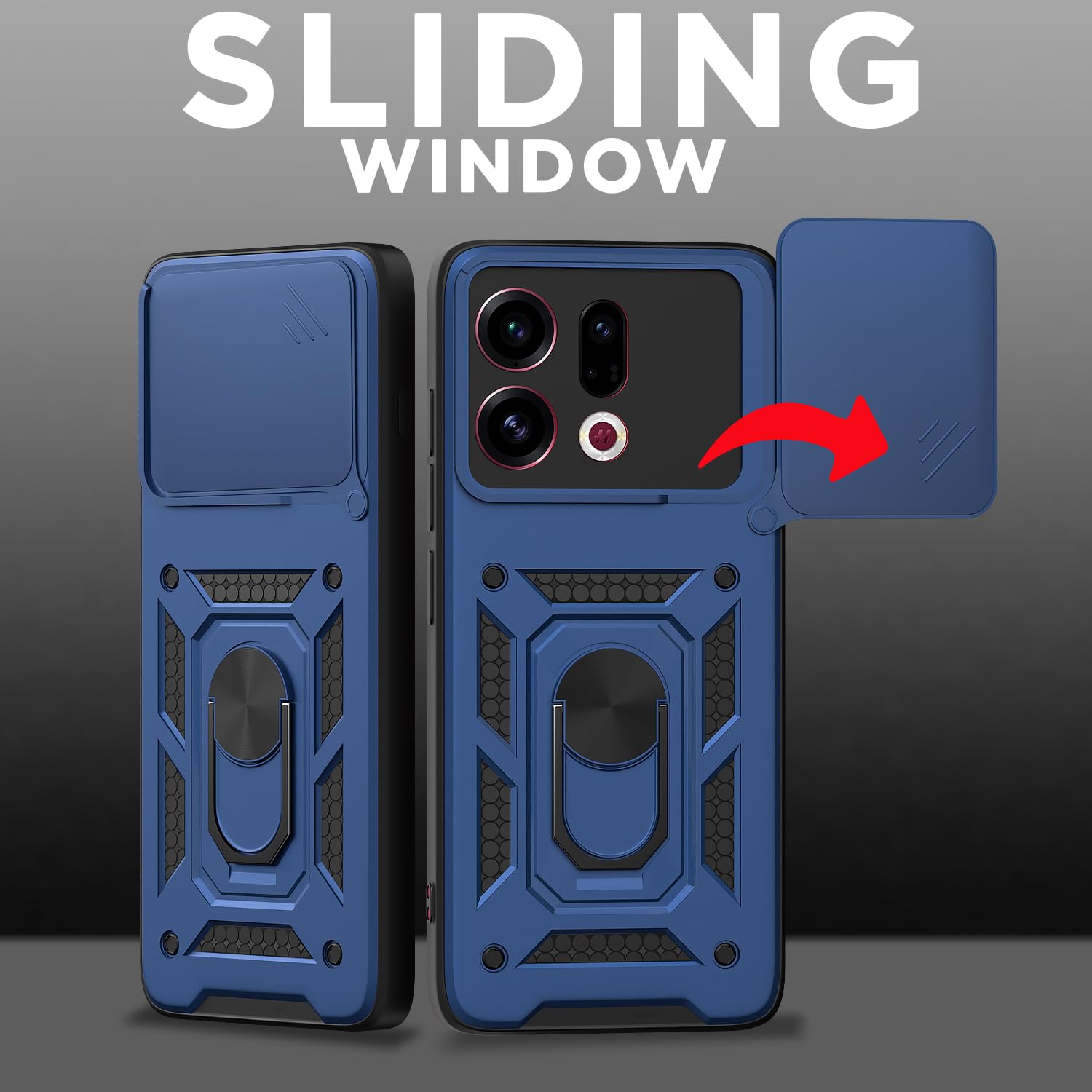 Oppo Find X9 5G/360 mobile back cover in blue by Pikkme – photo 2