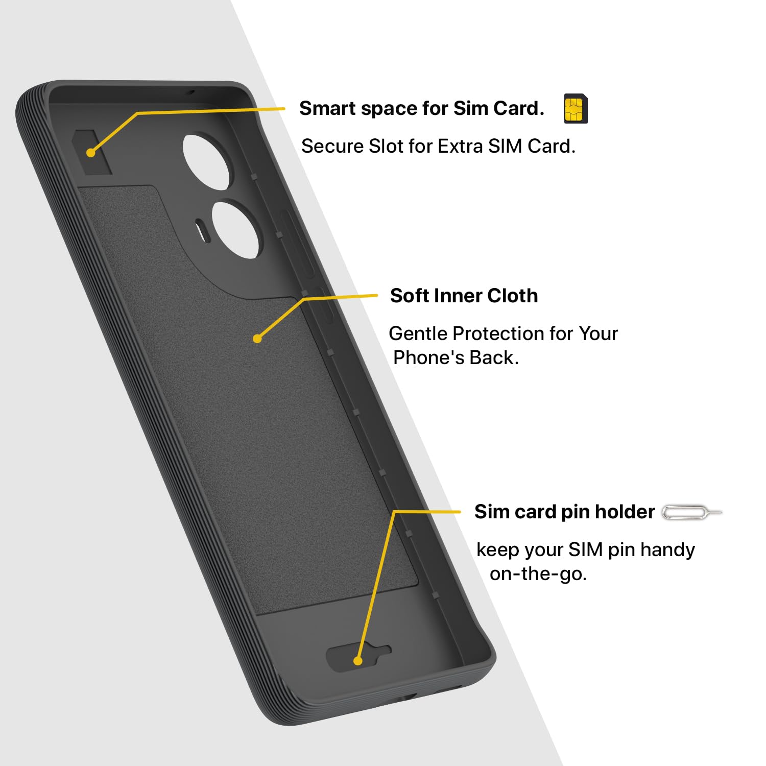 Pikkme Motorola Moto G85 5G Gencase Back Cover (Grey)