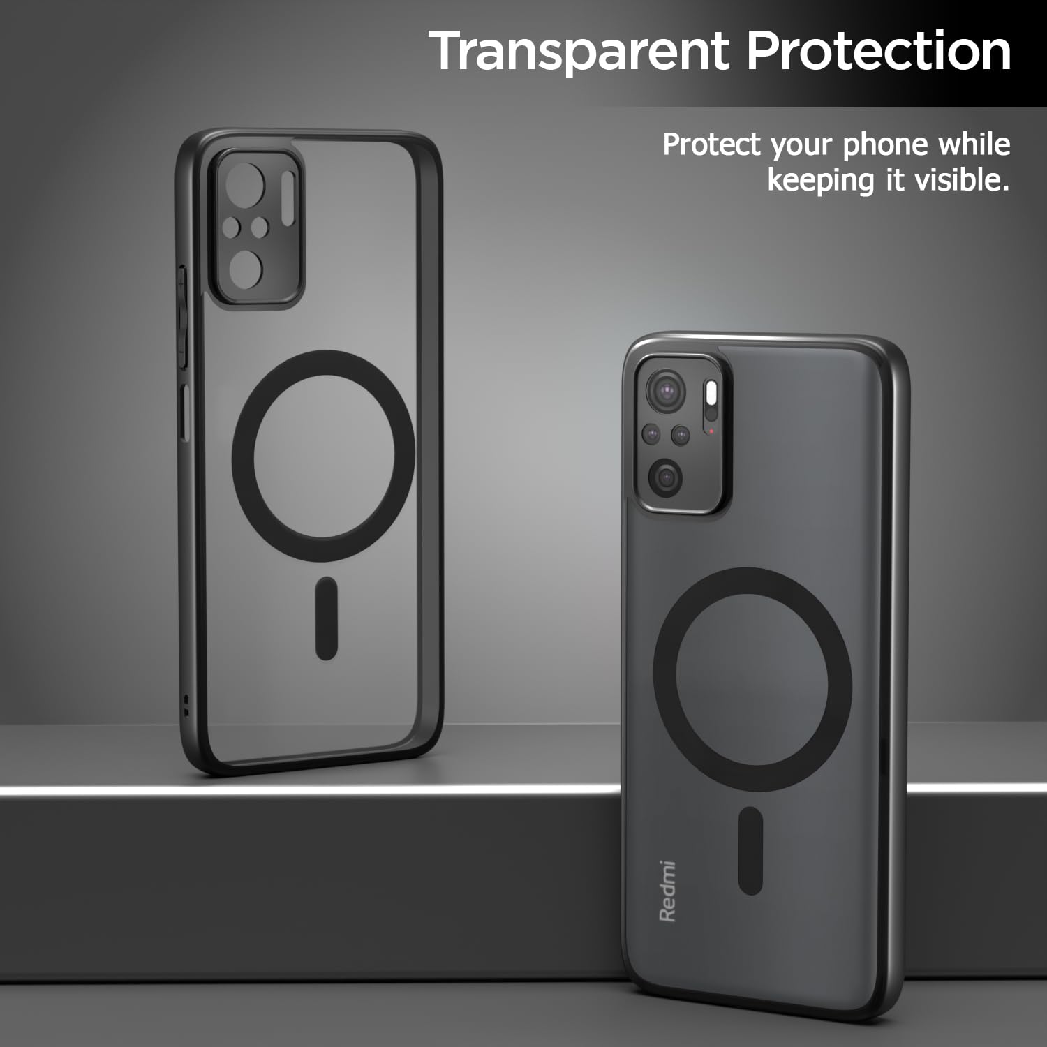 Pikkme Redmi Note 10/Note 10s MagSafe black mag-safe back cover – photo 3