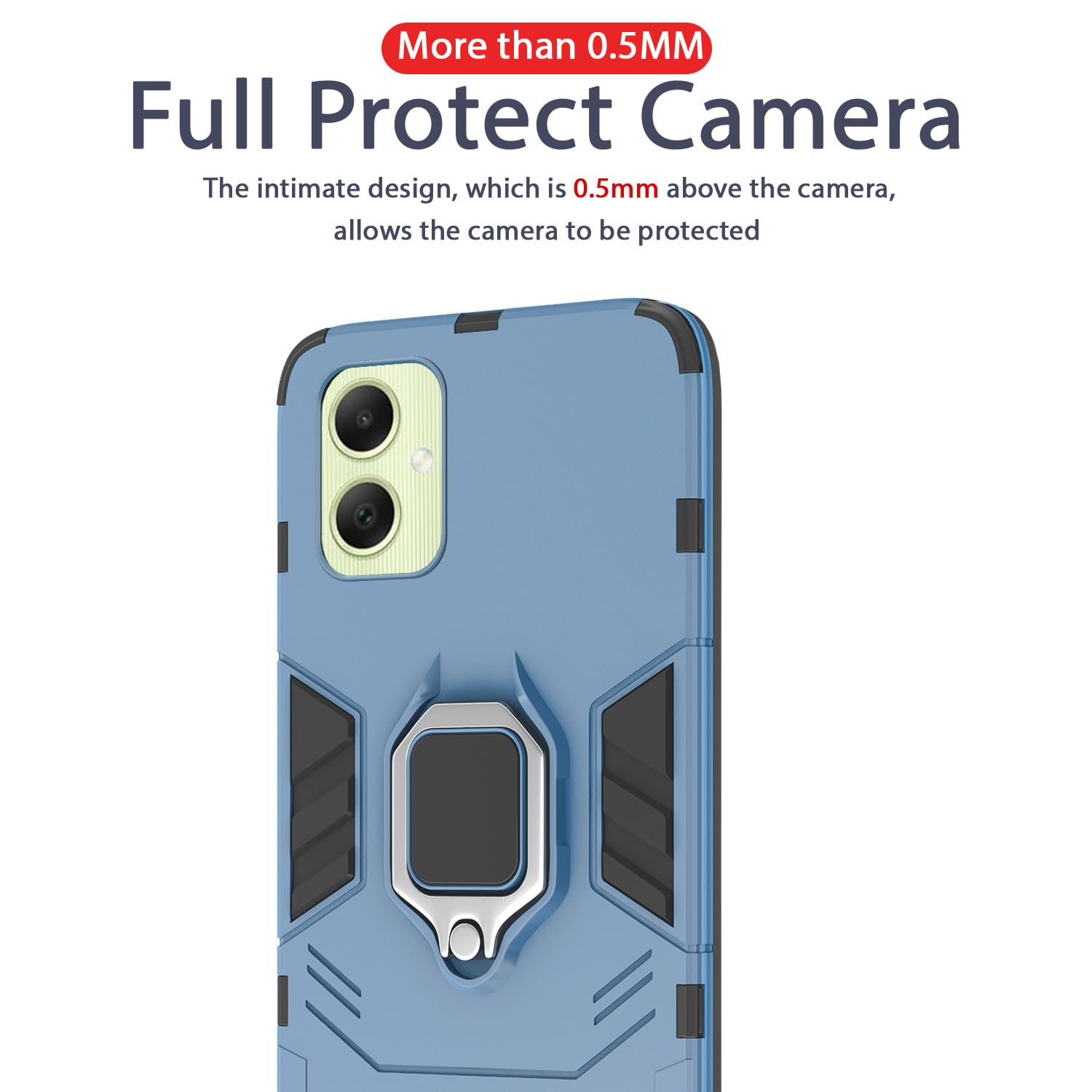 Pikkme Samsung Galaxy A05 / M05 / F05 D5 Tough Armor Back Cover | Blue