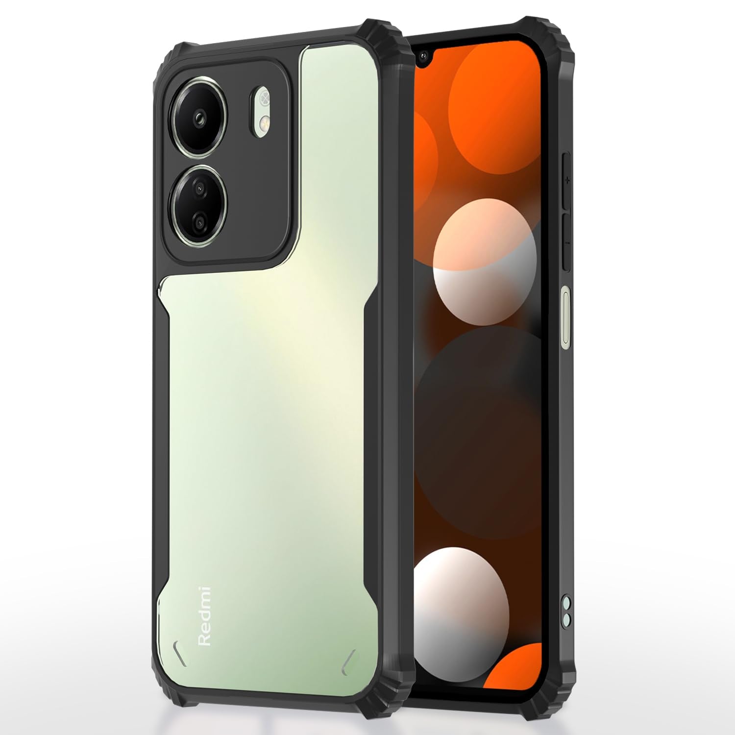 Black mobile cover for Redmi 13C 4G/Poco C65 – Pikkme
