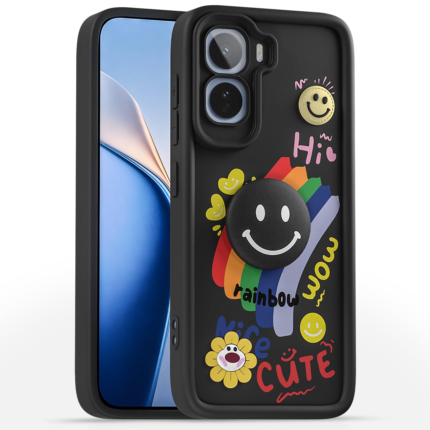 Black mobile back cover for Vivo T5 Pro 5G – Pikkme