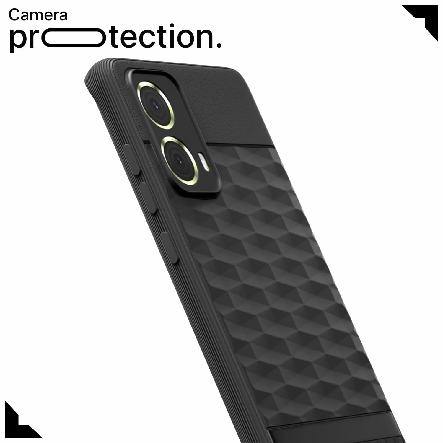 Pikkme Motorola Moto G85 5G Gencase Back Cover (Black)