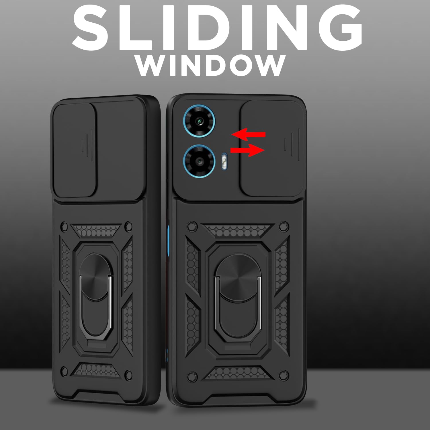 Pikkme Moto G34/G45 5G/360 D10 Camera Shield black phone cover – photo 2