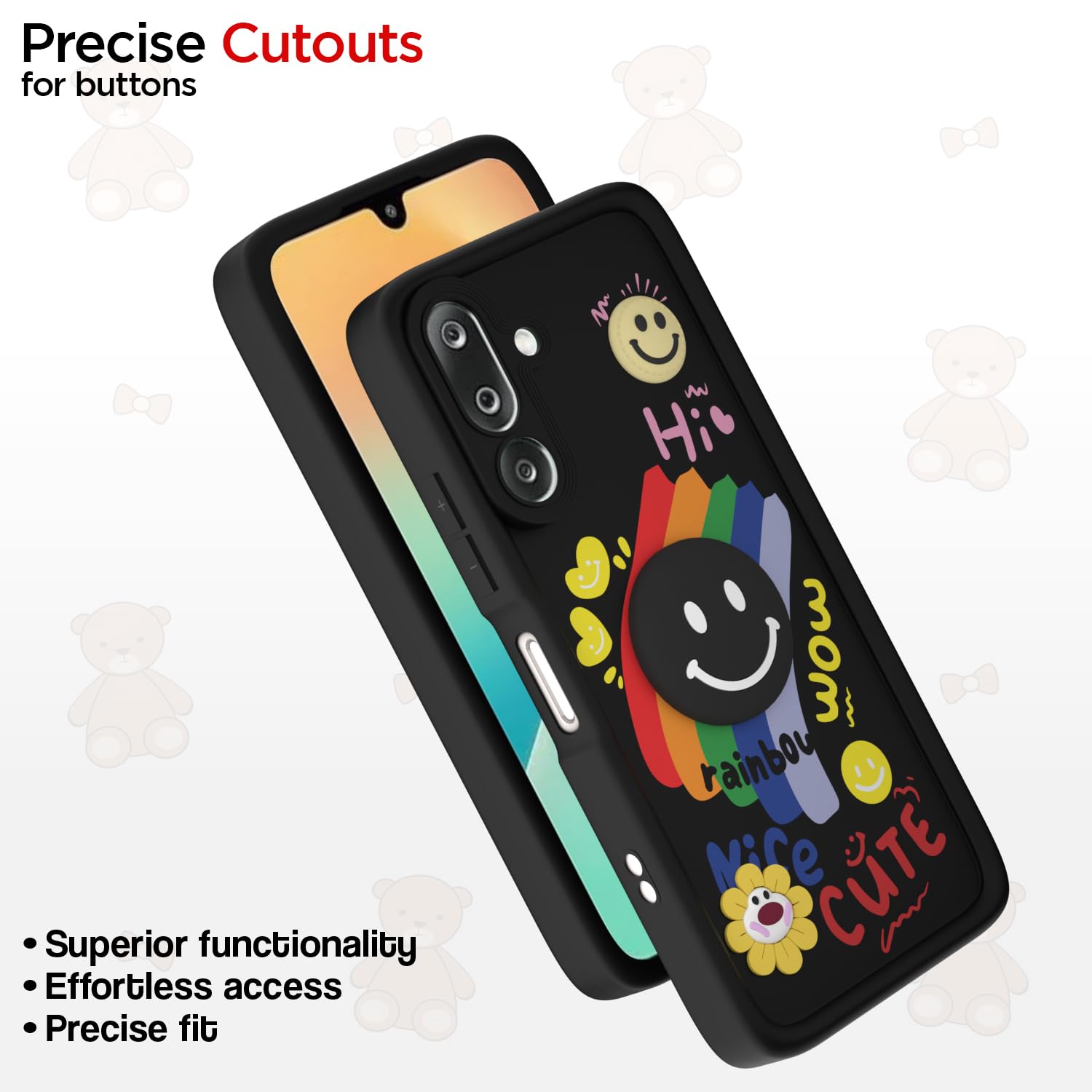 Black Soft Silicone mobile cover for Samsung M36 5G – Pikkme – photo 6